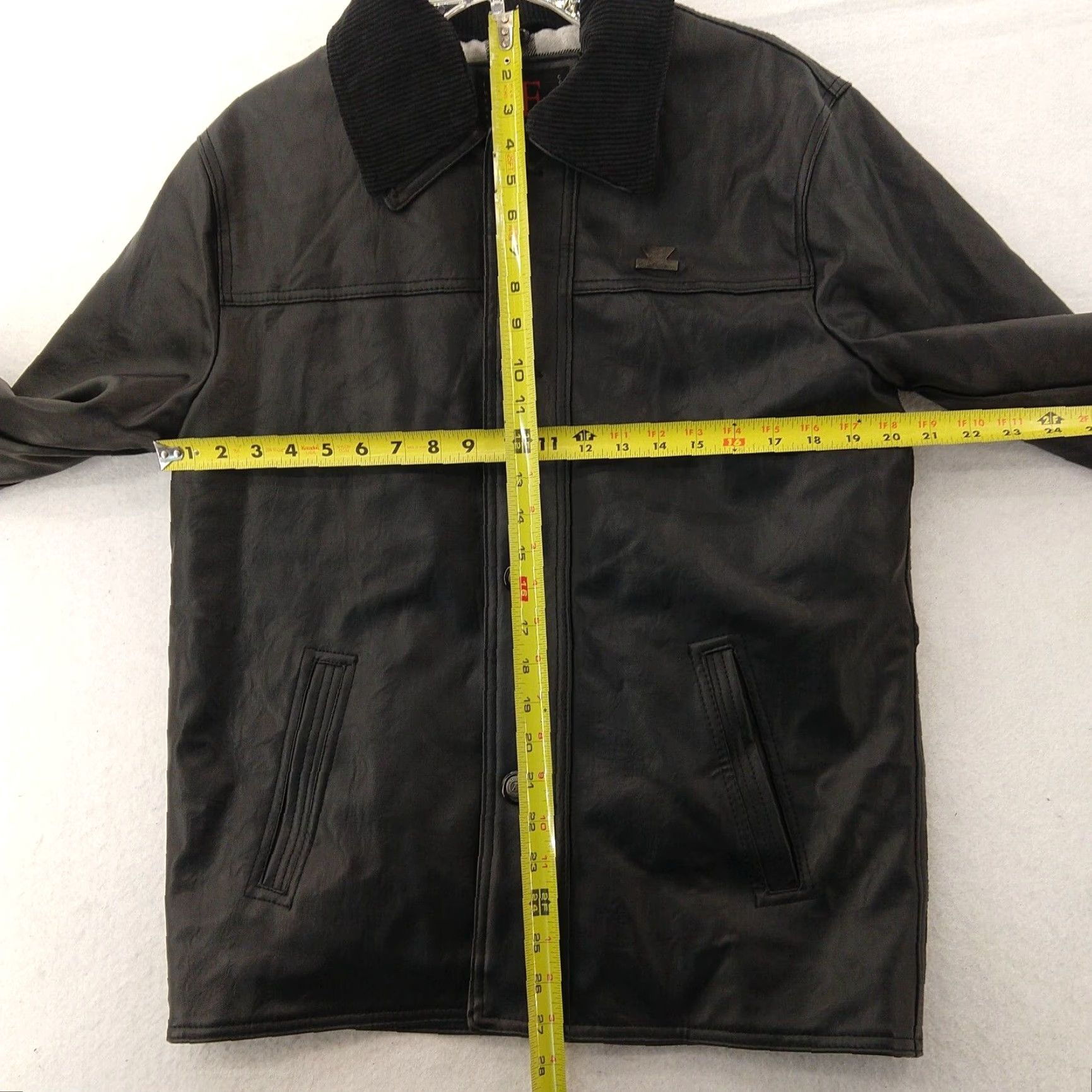 Vintage AE Di Milano Emporio Jacket Men's M Bomber Jacket Black Faux Leather Full Zip - Vintage No - Classic Fit Size US M / EU 48-50 / 2 - 3 Thumbnail