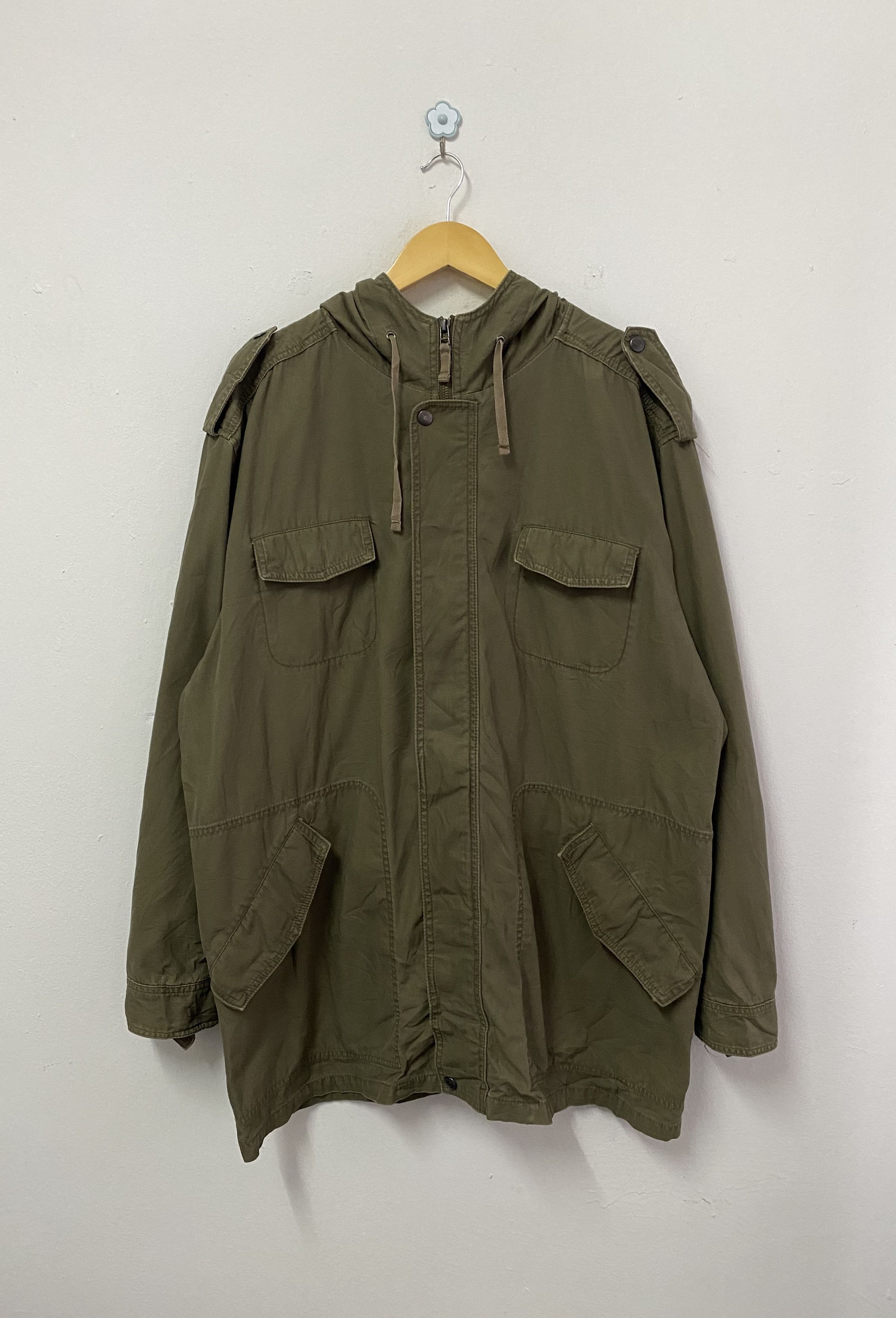 Converse Vintage Converse Military Style Oversized Hoodie Jacket Size US XXL / EU 58 / 5 - 1 Thumbnail