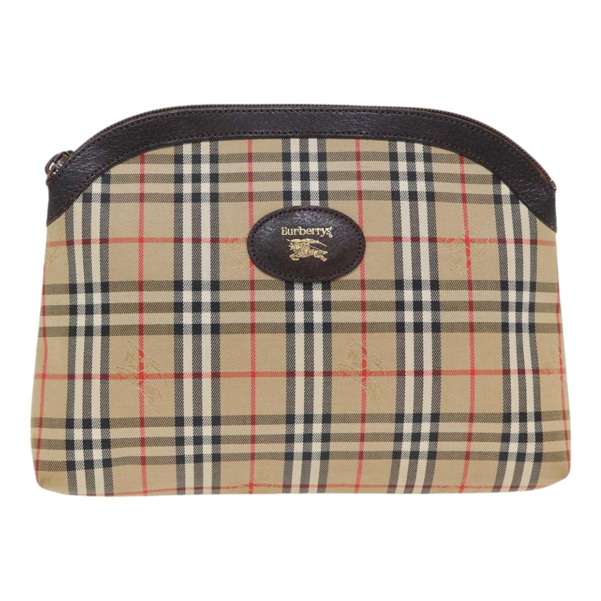 Burberry Nova Check Beige Canvas Clutch Bag (Pre-Owned) Size ONE SIZE - 1 Thumbnail