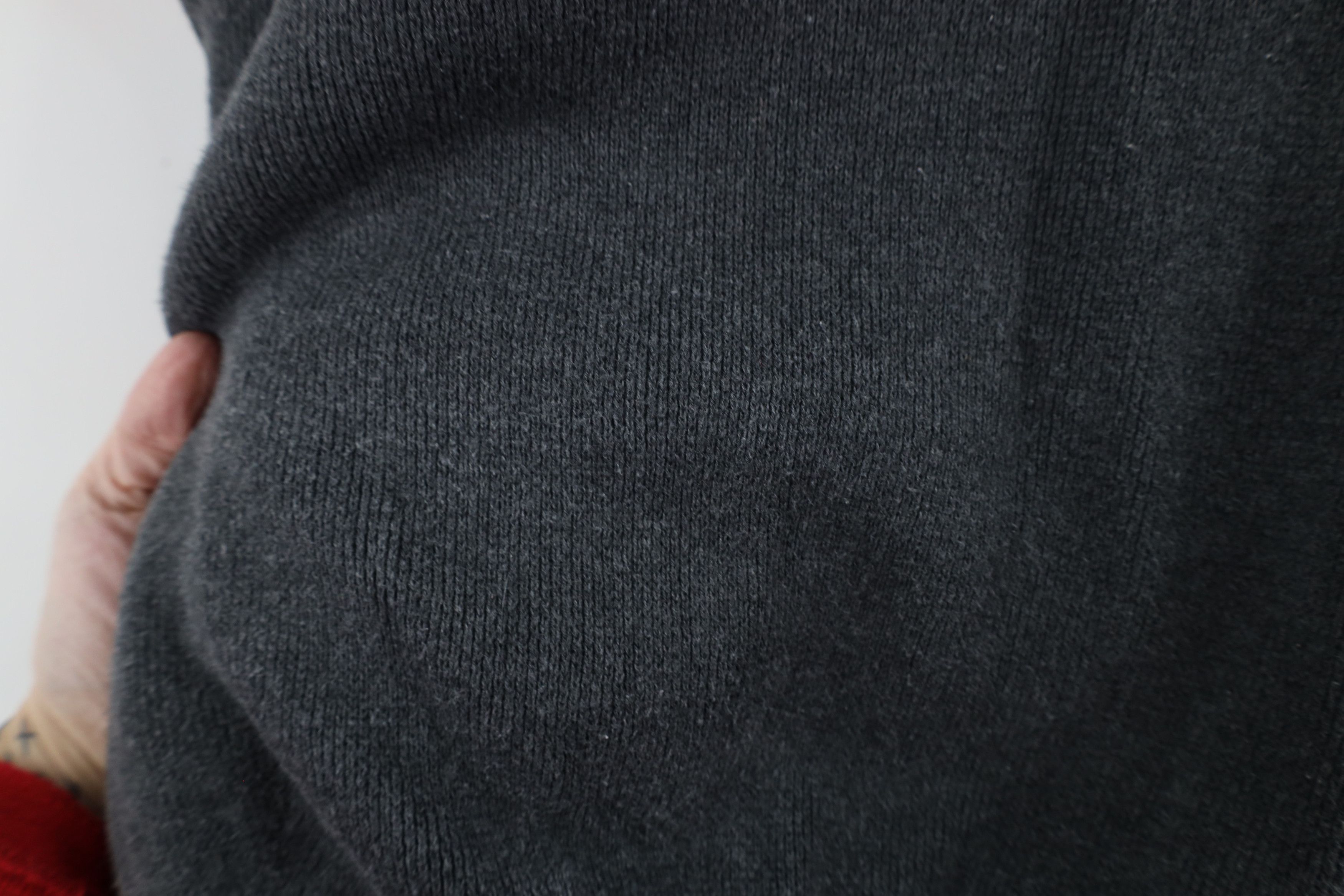 Vintage Vintage 90s Streetwear Distressed Cotton Knit Sweater Gray Size US L / EU 52-54 / 3 - 5 Thumbnail