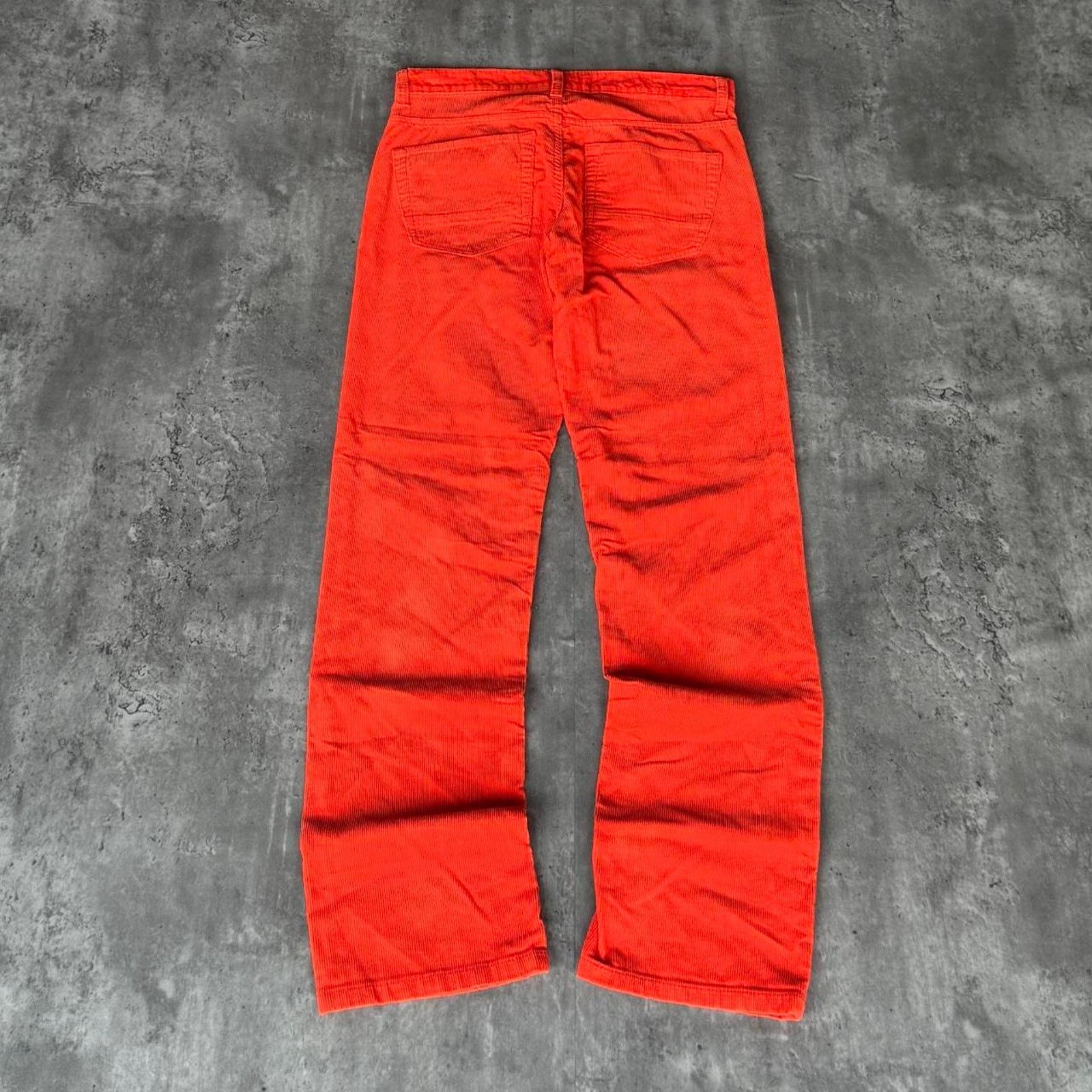 Vintage Vintage Y2K Orange Corduroy Essential Skater Dress Pants Size US 30 / EU 46 - 2 Thumbnail