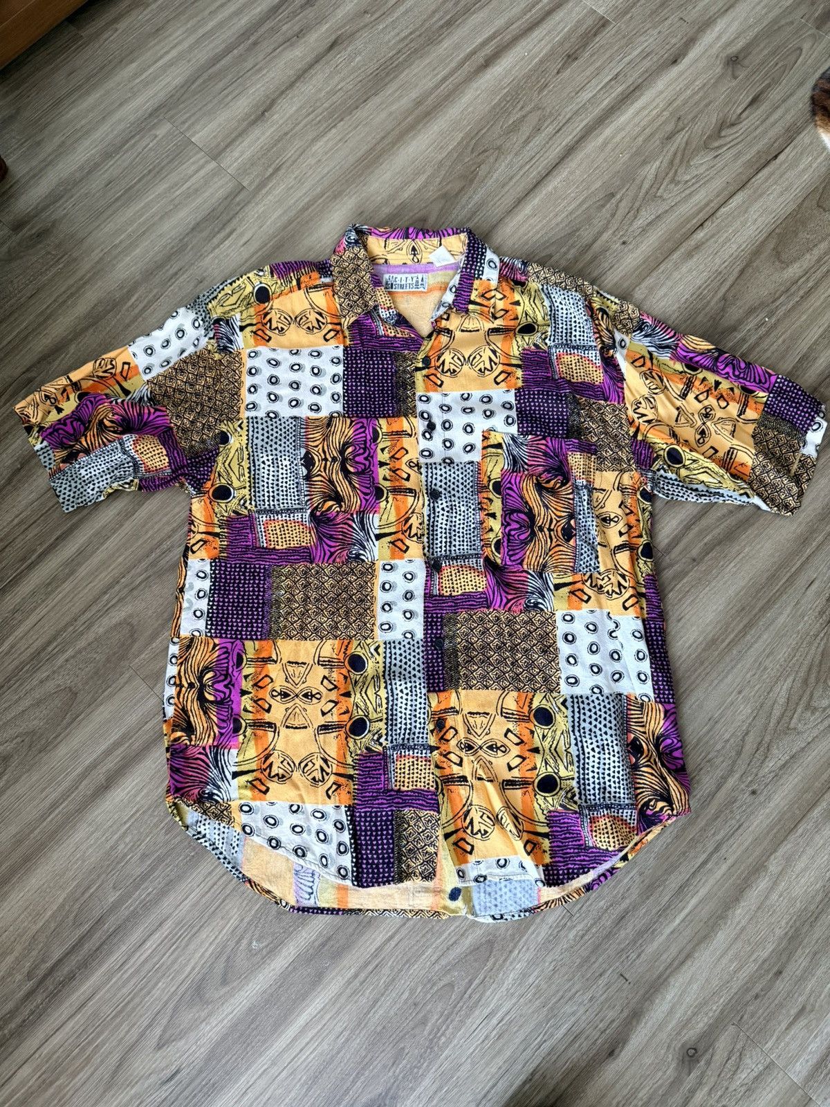 City Streets Vintage City Streets Shirt Abstract Pattern Short Sleeve Size US M / EU 48-50 / 2 - 1 Thumbnail