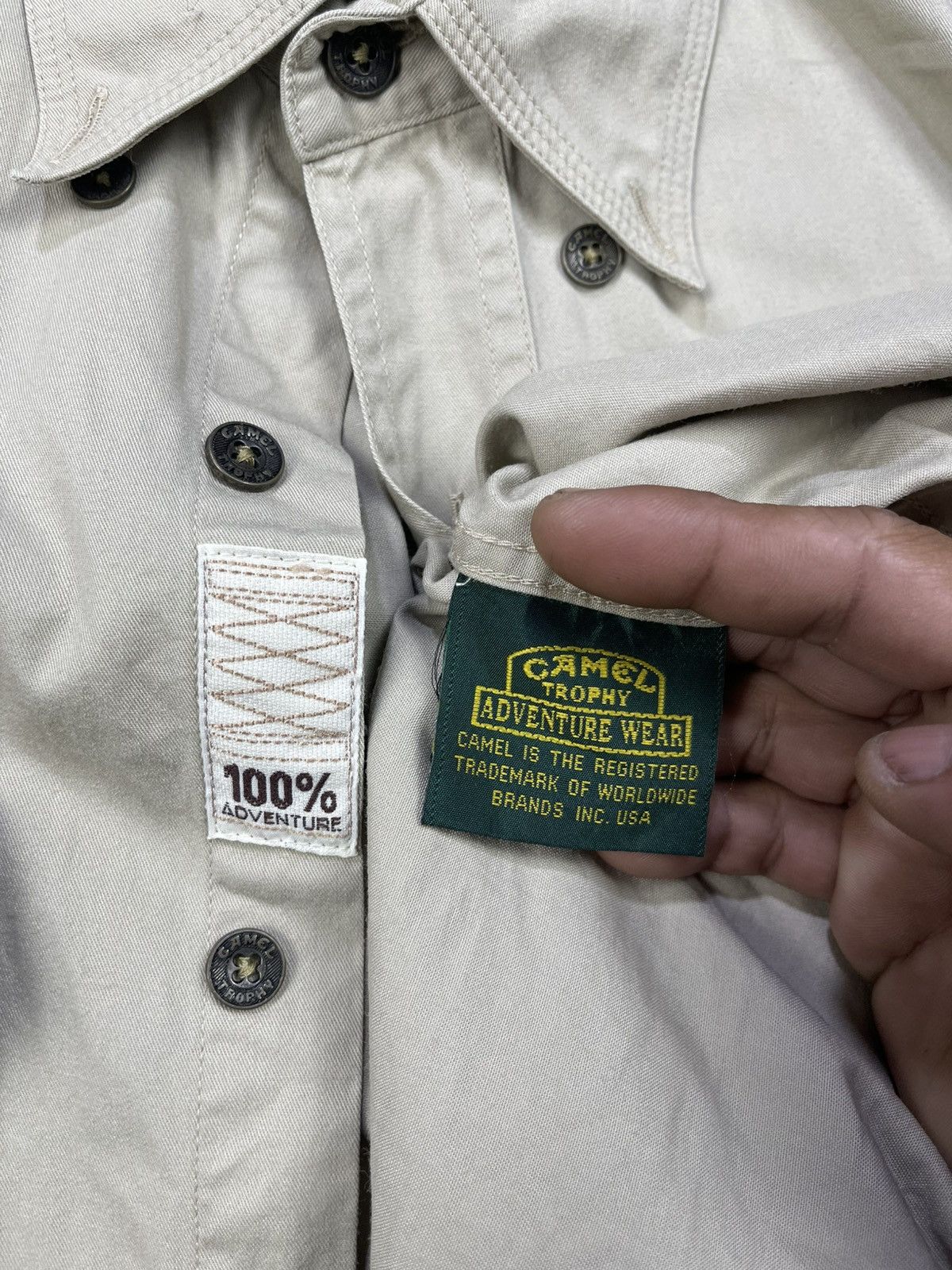 Camel Vtg 90s Camel Trophy Button Down Safari Shirt Size US L / EU 52-54 / 3 - 14 Thumbnail