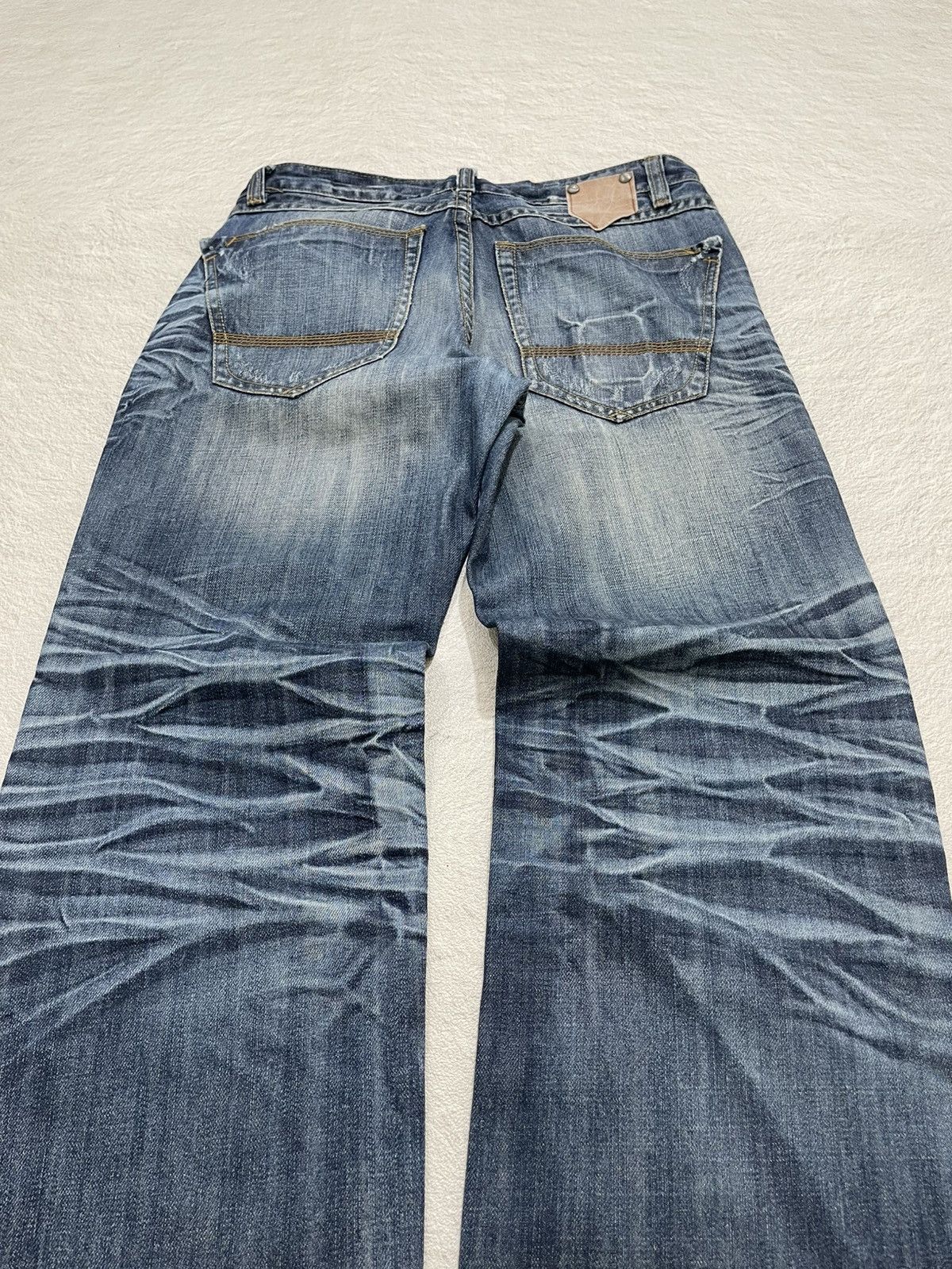 If Six Was Nine 2000s Jundol Distressed Fading Denim Bootcut Size US 32 / EU 48 - 11 Thumbnail
