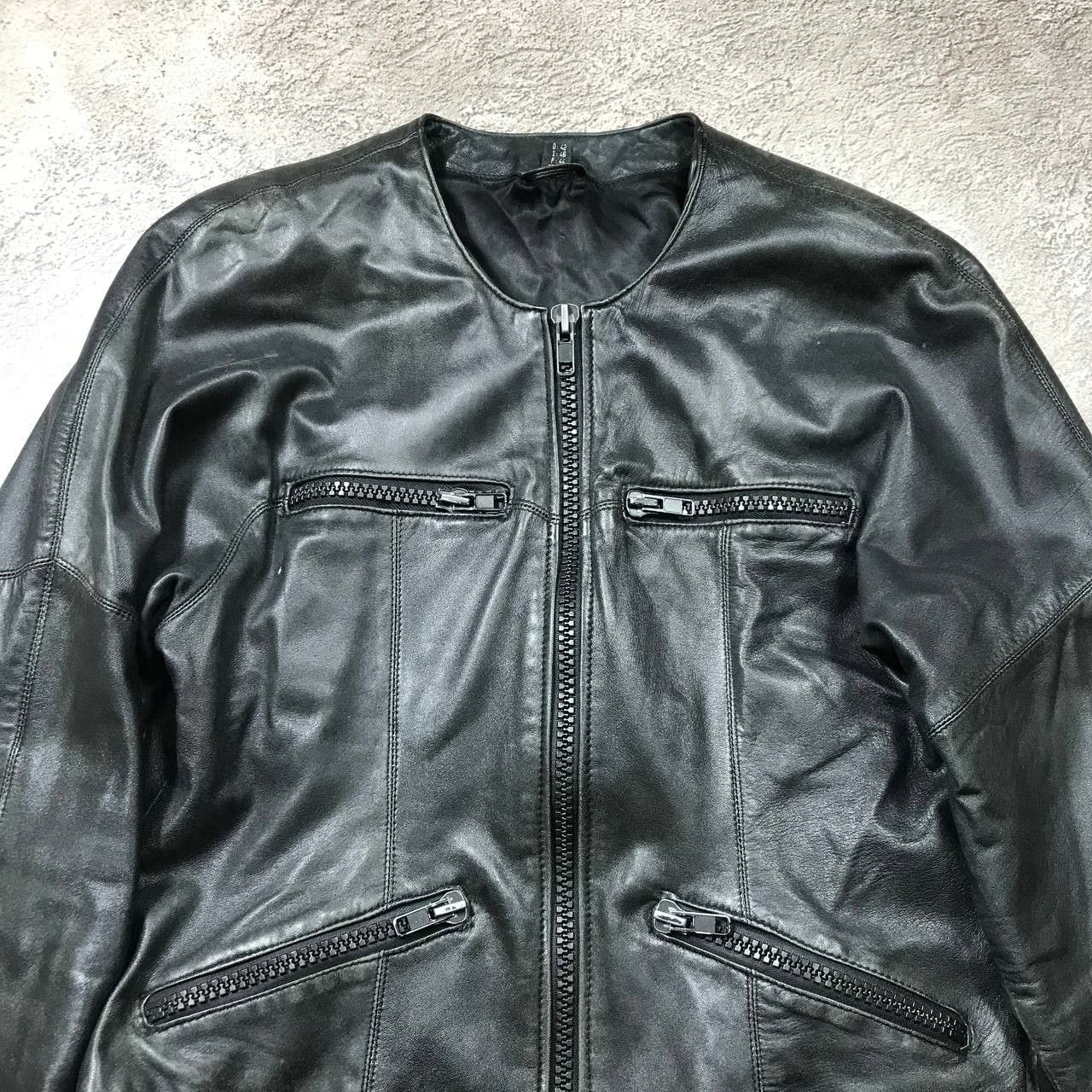 Japanese Brand VINTAGE Y2K LEATHER JACKET JAPAN CASUAL STREETWEAR 90s Size M / US 6-8 / IT 42-44 - 3 Thumbnail