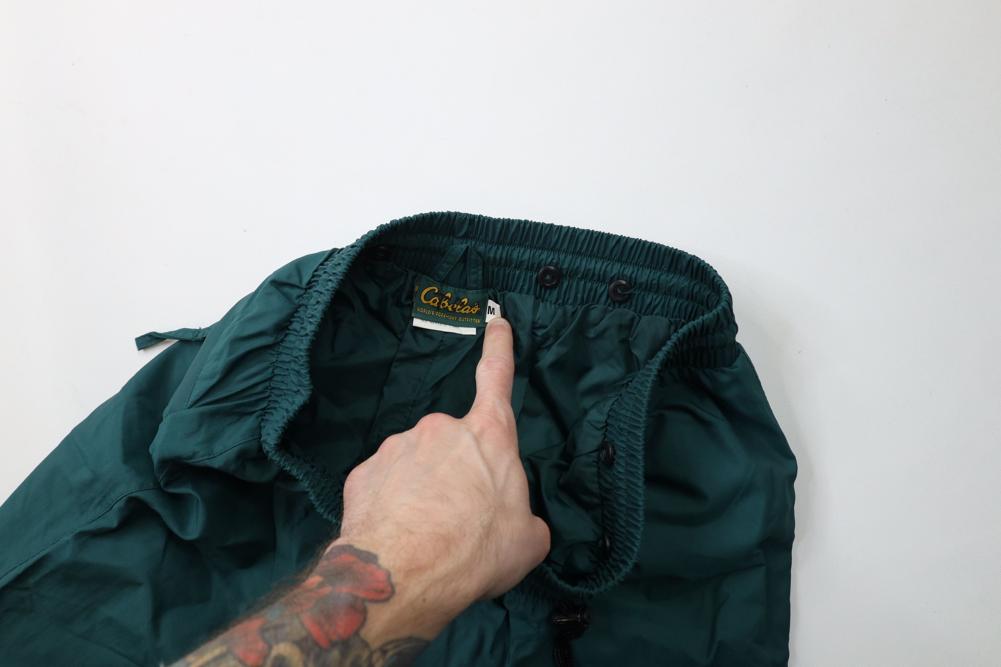 Cabelas × Vintage Vintage 90s Cabelas Waterproof Outdoor Rain Paints Green Size US 34 / EU 50 - 7 Thumbnail