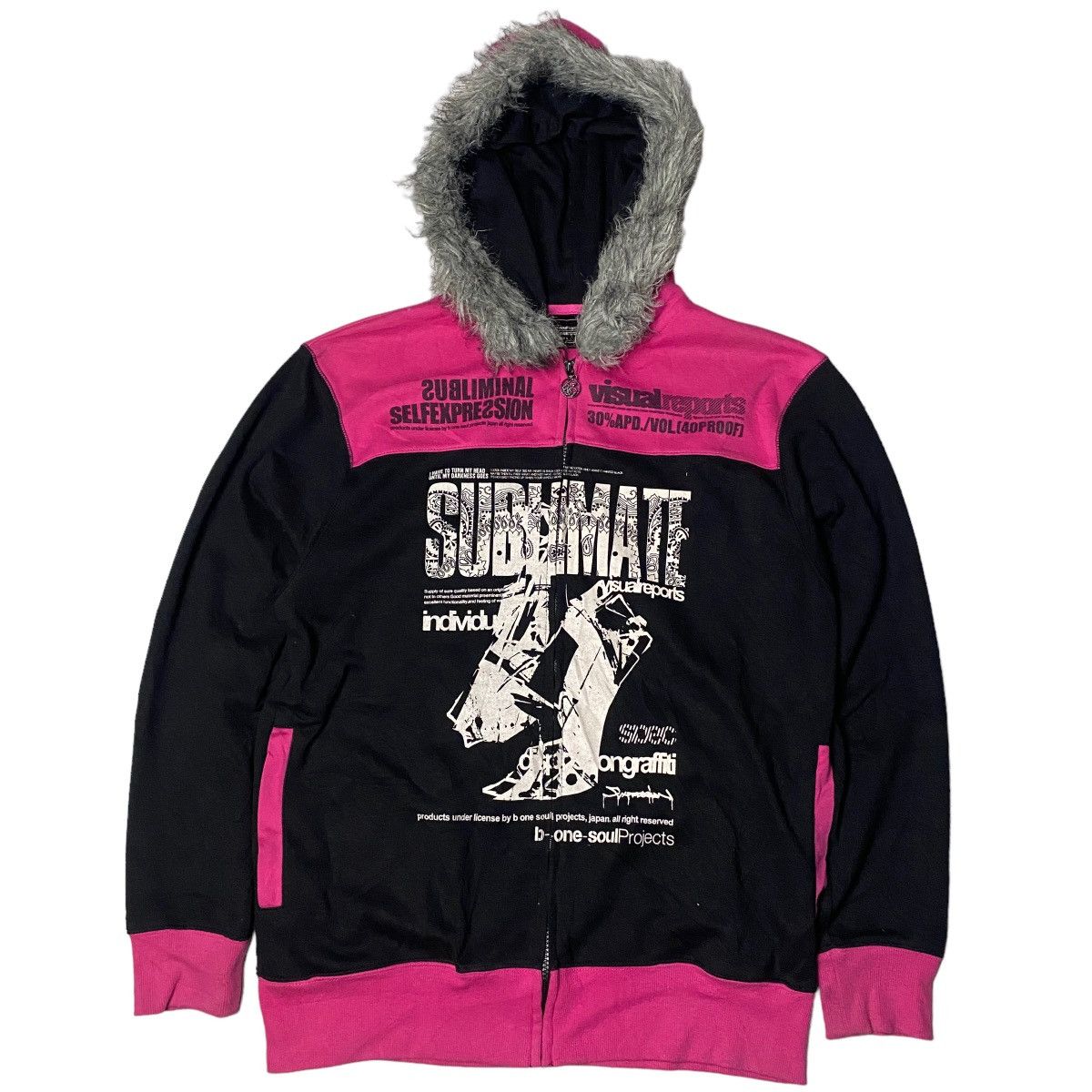If Six Was Nine 2000's BOneSoul Fur Hoodie Poem Lgb Style Size US L / EU 52-54 / 3 - 1 Thumbnail