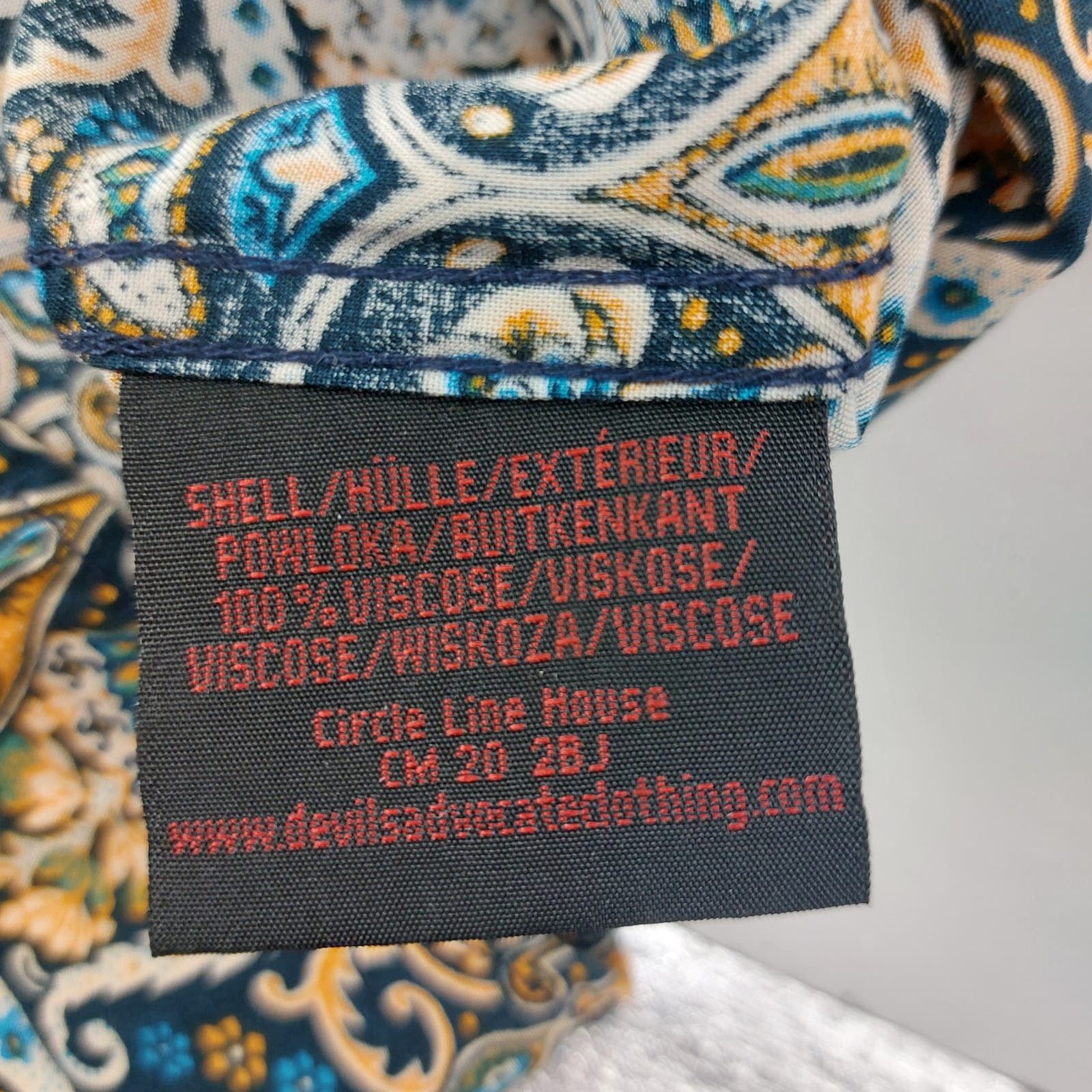 Other Devil's Advocate Paisley Blue Tan Long Sleeve Button Down M Size M / US 6-8 / IT 42-44 - 9 Thumbnail