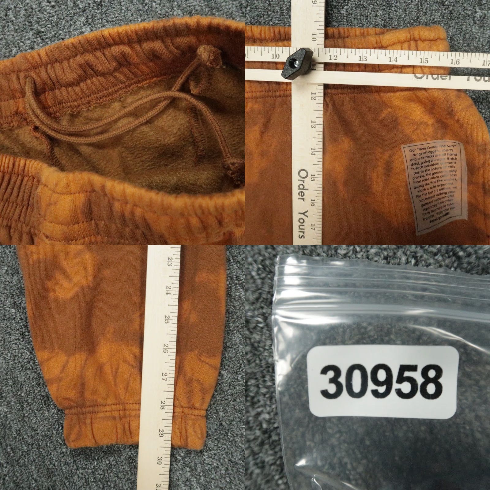 Vintage Alphalete Pants Mens Large Orange Joggers Sweatpants Tie Dye Athletic Size US 33 - 8 Thumbnail