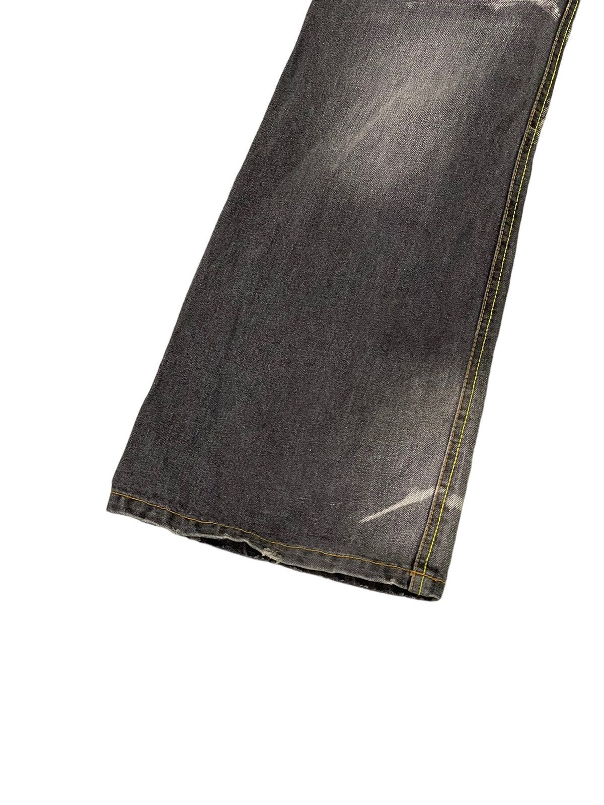 Japanese Brand Flare Jeans Yellow Ranking Distress Faded Boot Cut 7🟦4 Size US 31 - 15 Thumbnail