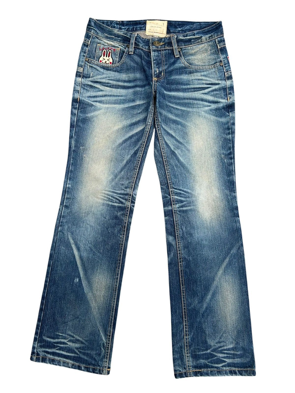 Kapital YOSHITOMO NARA LOLITA Exotic Vintage Distressed Denim Jeans Size US 34 / EU 50 - 3 Thumbnail