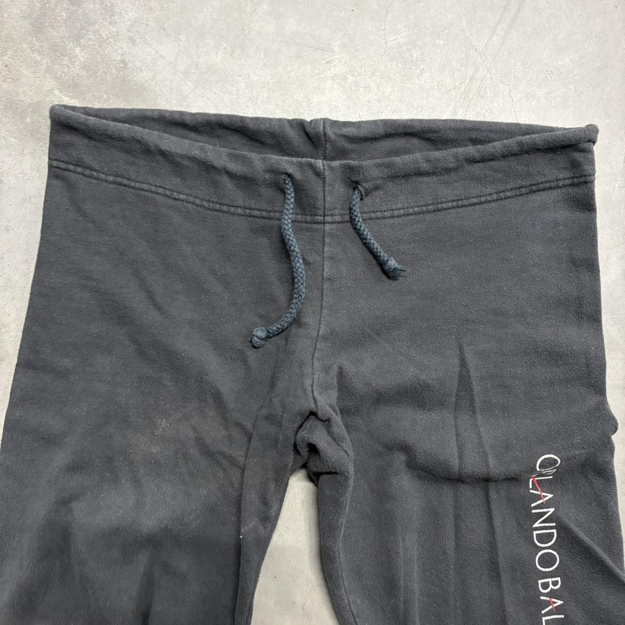 Japanese Brand × Vintage Crazy Vintage Y2K/2000s Wideleg Black Yoga SweatPants! Size US 32 / EU 48 - 3 Thumbnail
