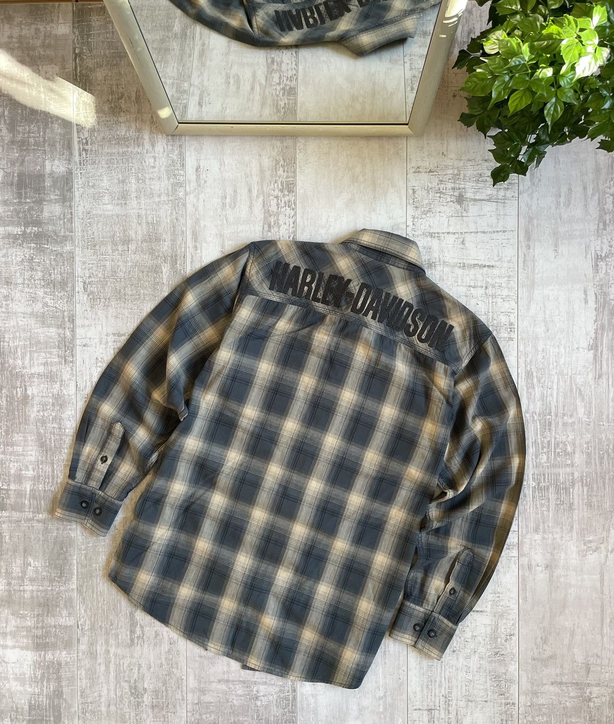 Harley Davidson × Japanese Brand Vintage Harley Davidson Flannel Shirt Button Up Size US S / EU 44-46 / 1 - 2 Thumbnail