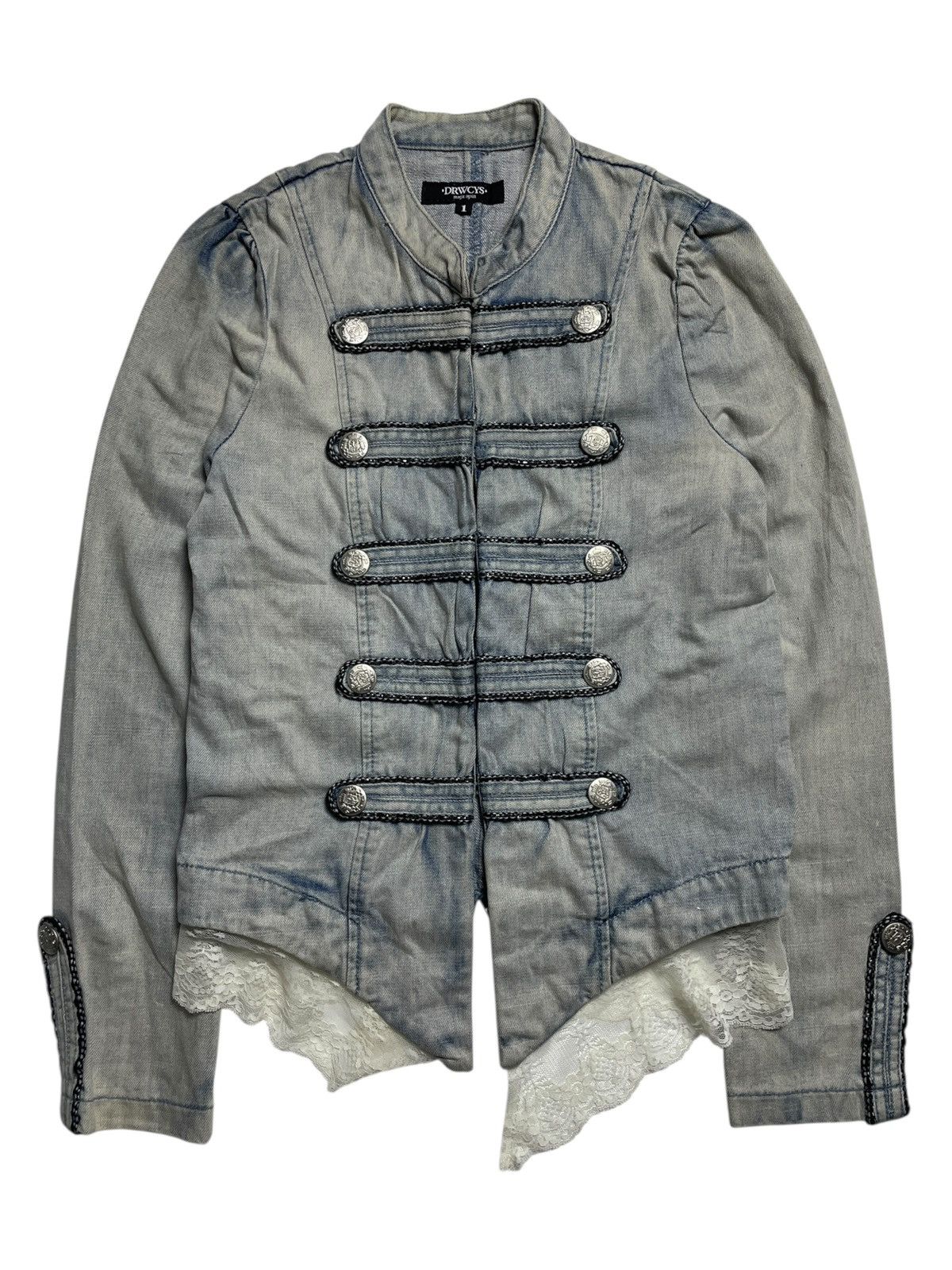 Japanese Brand 2000’s Drcws - Napoleon Wash Denim Jacket Size S / US 4 / IT 40 - 1 Thumbnail