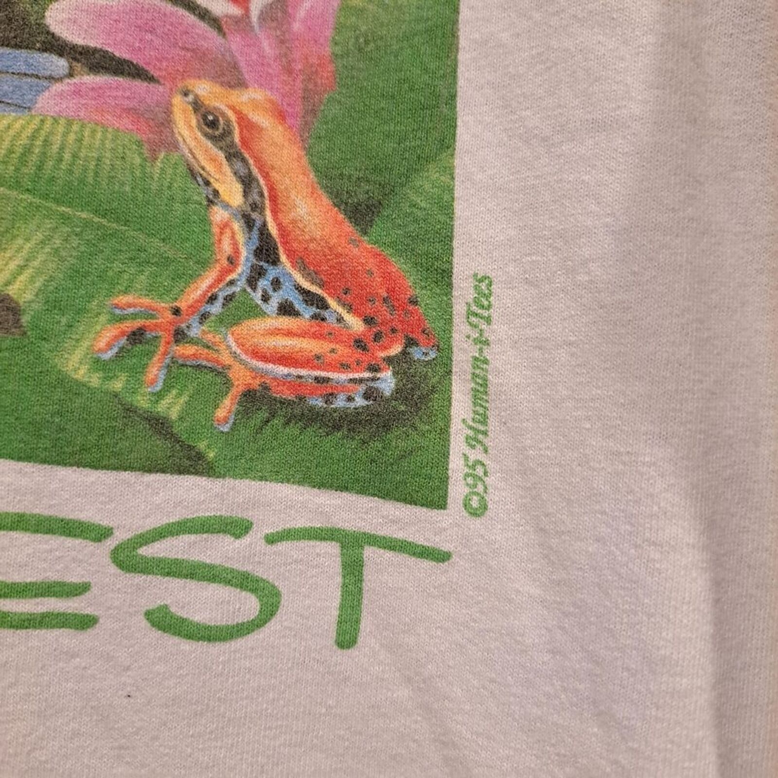 Anvil Vintage Y2K The Living Forest t-shirt from 1995 Anvil sz XL Size US XL / EU 56 / 4 - 4 Thumbnail