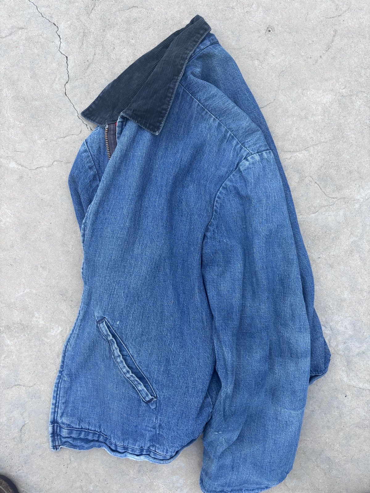 Vintage 1970s denim lined work wear jacket Size US L / EU 52-54 / 3 - 2 Thumbnail