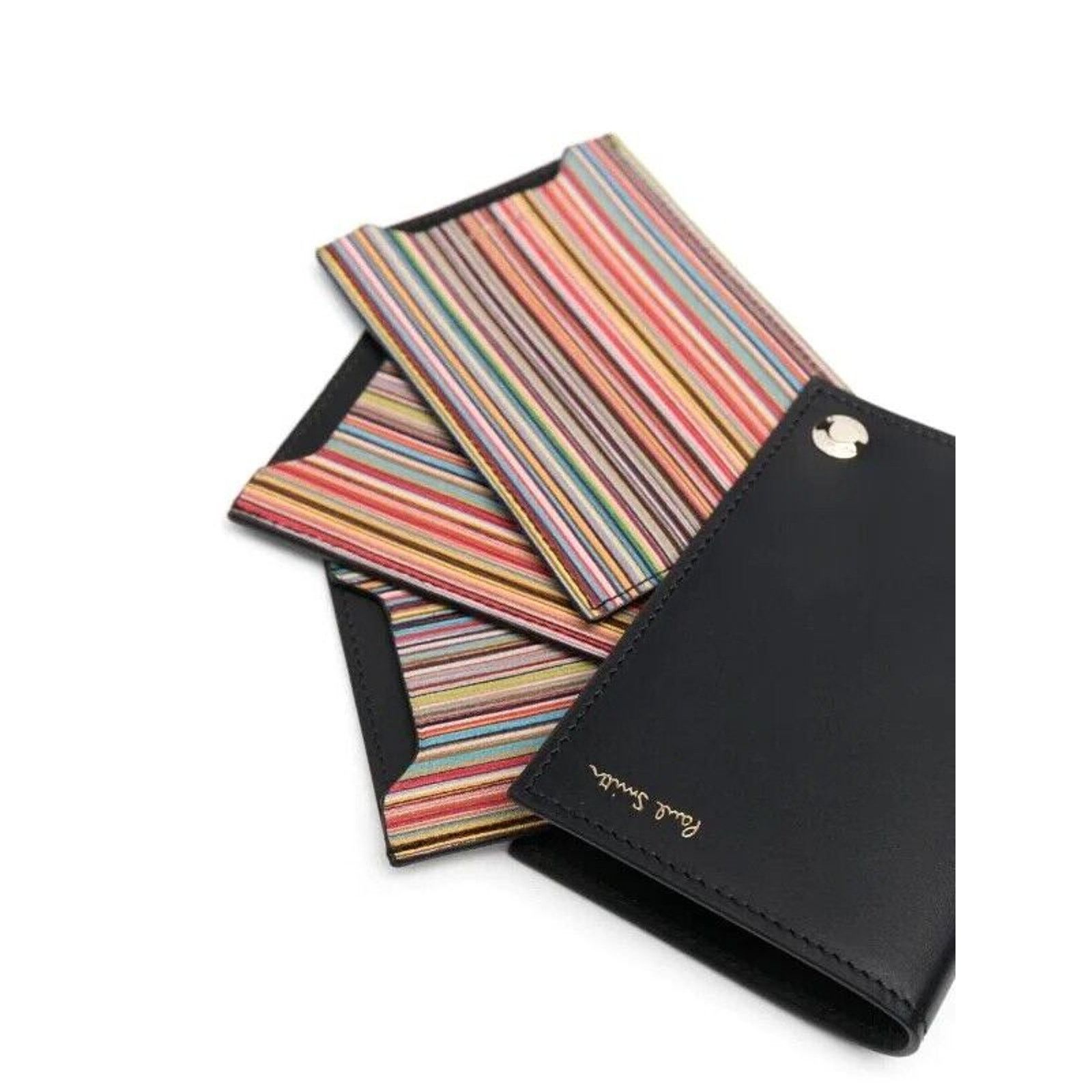 Paul Smith NWT $265 Paul Smith Leather Stripe Pivot Card Wallet, Italy. Size ONE SIZE - 6 Thumbnail