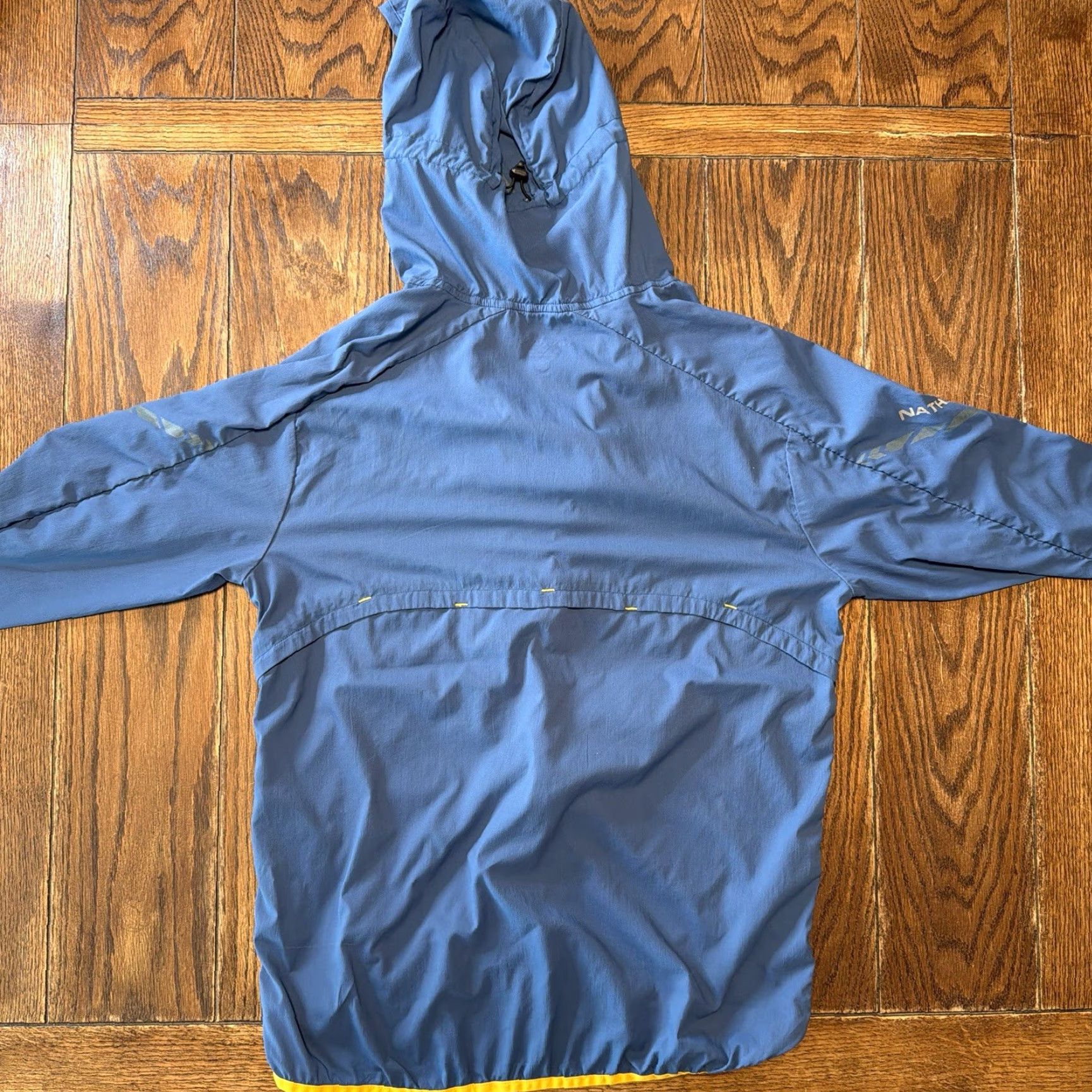 Vintage NATHAN Stealth Jacket Hooded Women Blue Yellow NS90060 Medium M Regular Size NS90060-50061-S Running & Jogging Activewear Jacket Size M / US 6-8 / IT 42-44 - 6 Thumbnail