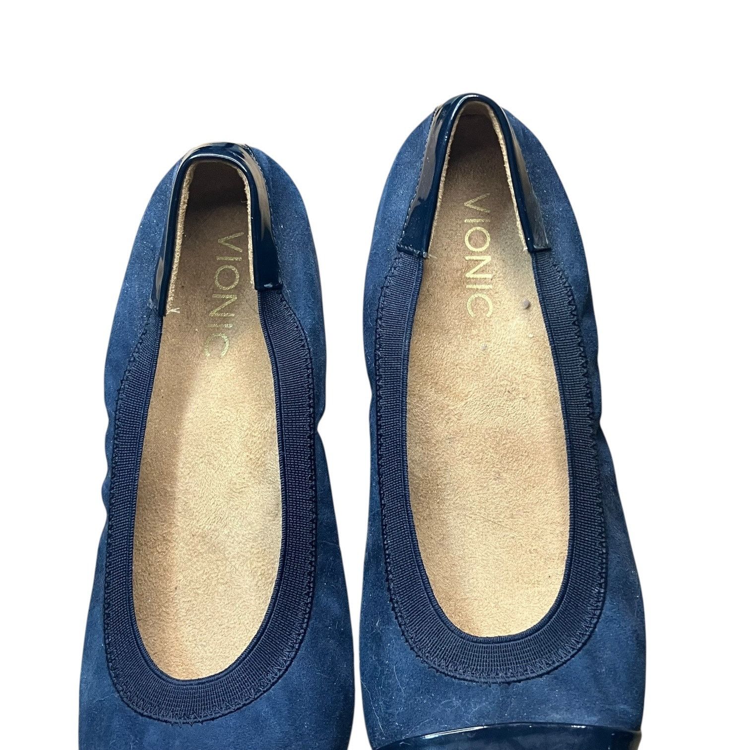 Vionic Vionic Spark Tiegan ballet flats blue suede, cap toe-size 6 Size US 6 / IT 36 - 5 Thumbnail