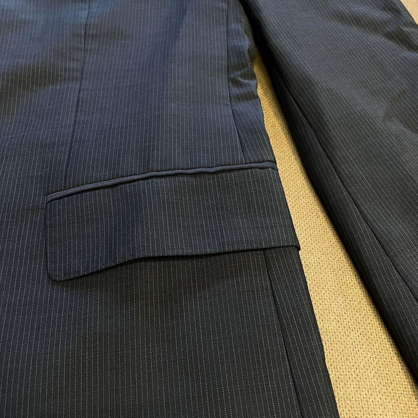 Hugo Boss HUGO BOSS Blazer Mens 40S Navy Pinstripe Wool Sport Coat Jacket Single-Breasted Two-Button Notch Lapel 2 Piece Formal Business Size 40R - 4 Thumbnail