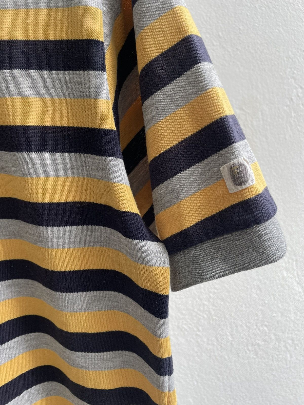 Bape A Bathing Ape Embroiderd Ape Logo Striped Polo Shirts Size US L / EU 52-54 / 3 - 8 Thumbnail
