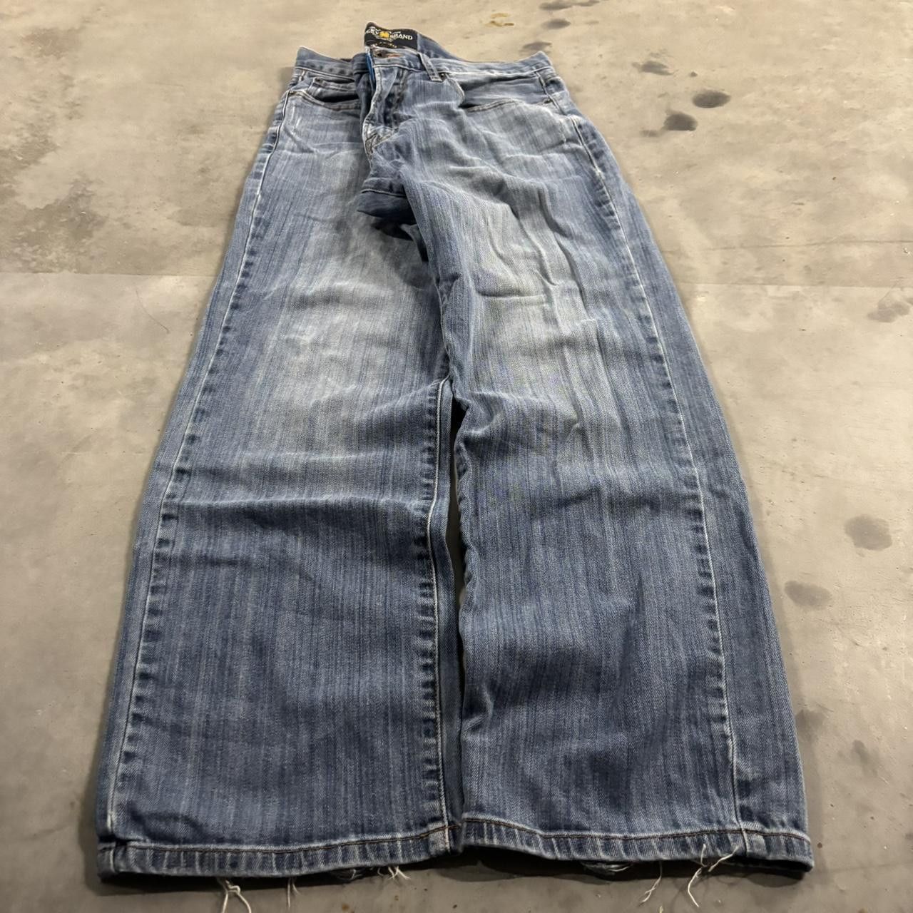 Vintage Crazy Vintage Y2K/2000s Grunge Faded Wash Distressed Denim Jeans! 34x30 Size US 34 / EU 50 - 3 Thumbnail