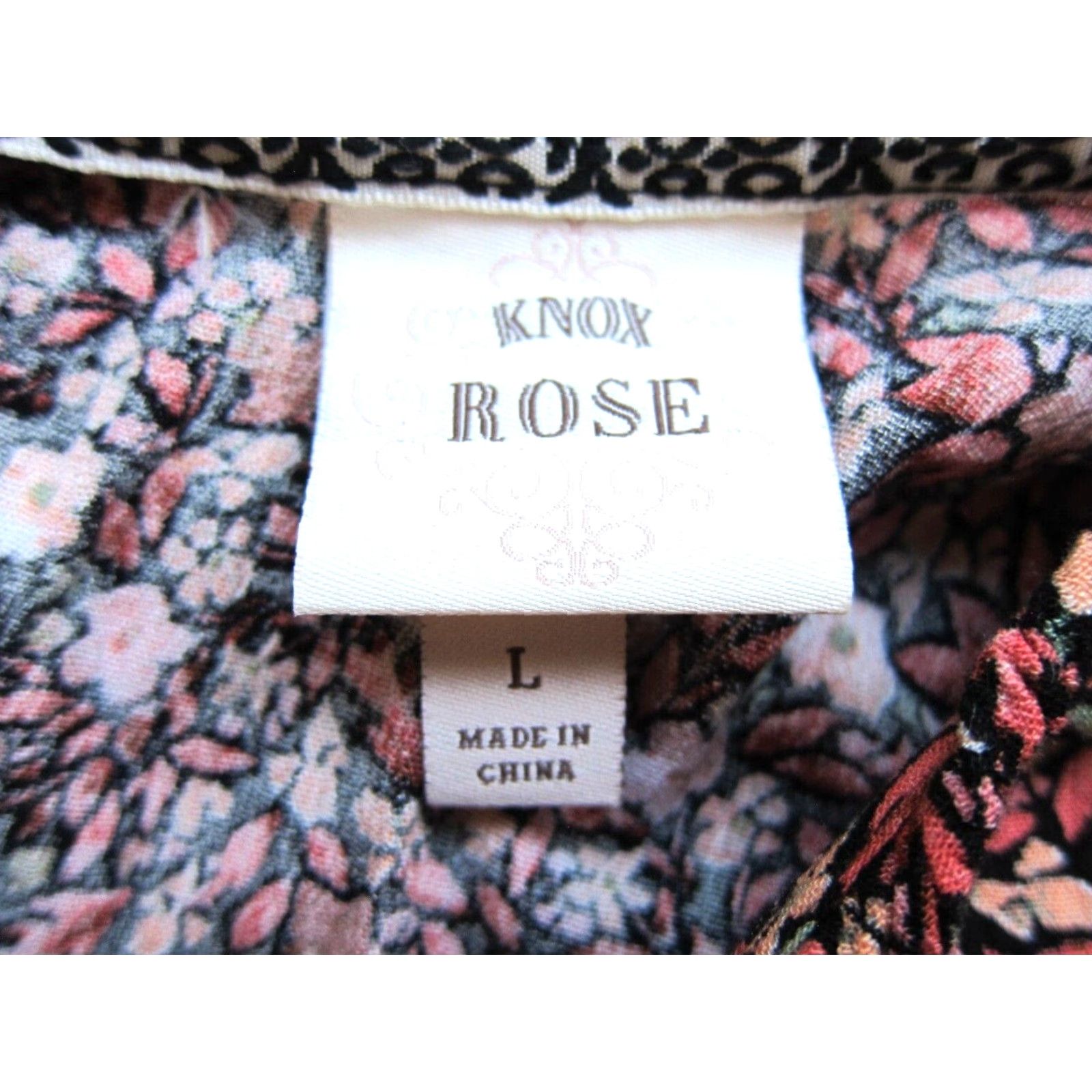Vintage Knox Rose 100% Rayon Pink Green Black Short Sleeve Tunic Smock Dress Large Size 36" / US 14 / IT 50 - 3 Thumbnail