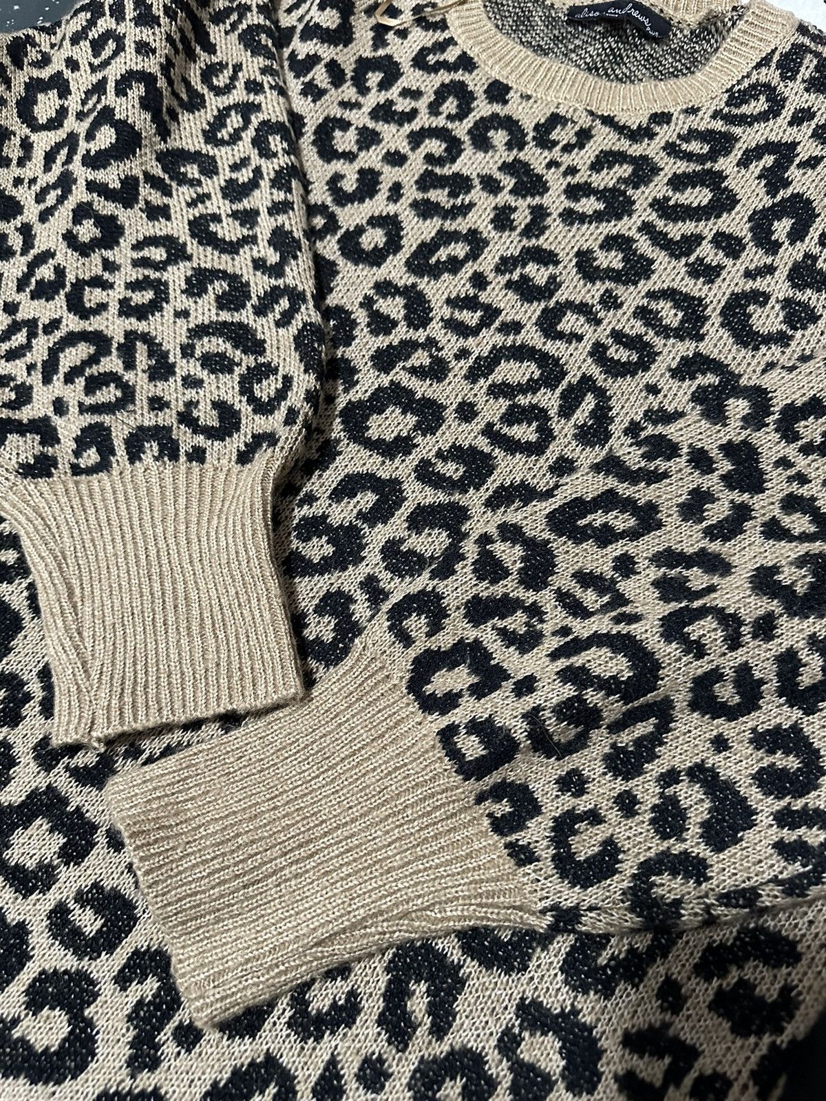 Other Alison Andrews Animal Print Sweater Dress Size 3XL / US 20-22 - 2 Thumbnail