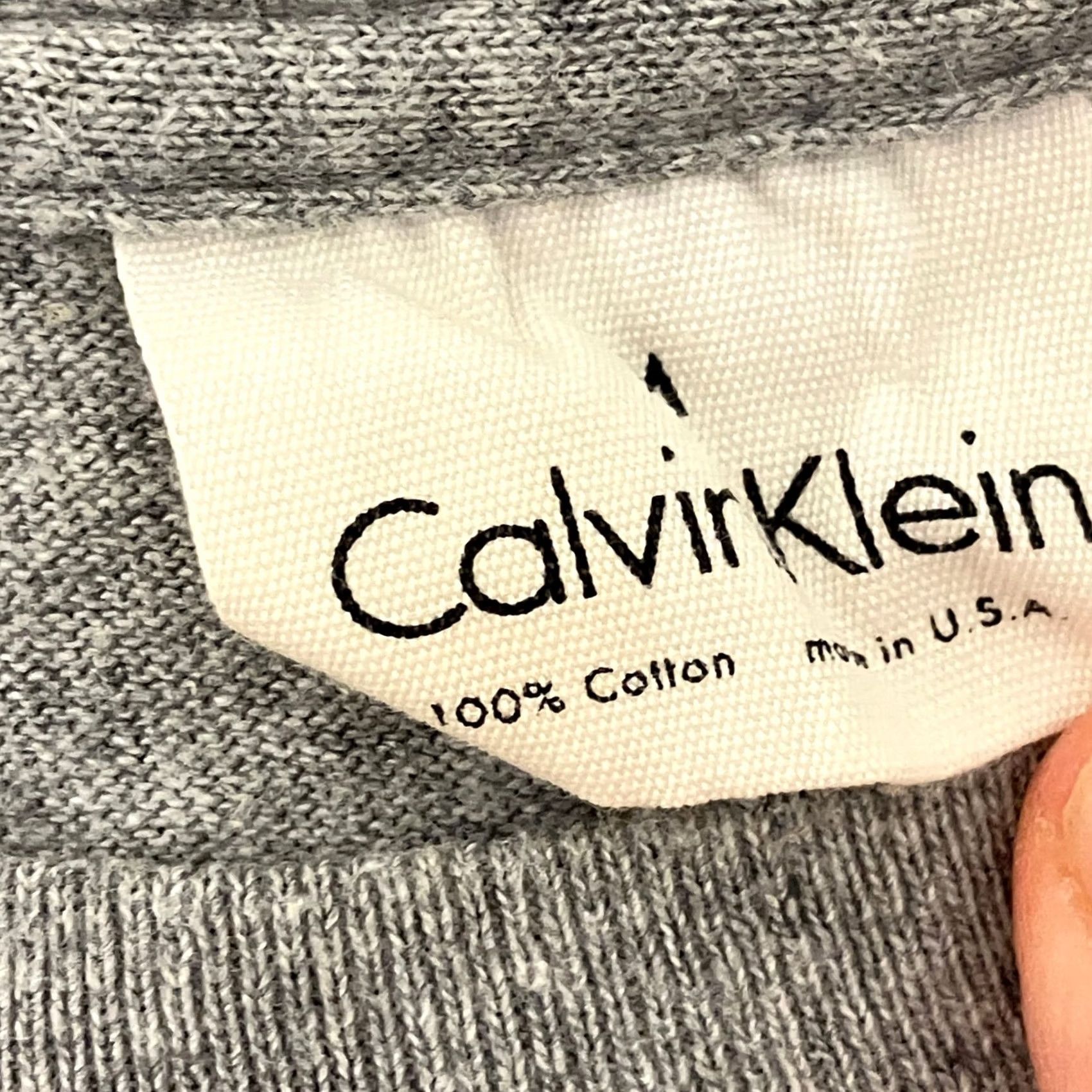 Calvin Klein Vintage Calvin Klein Shirt Medium Grey Spell Out Logo 90s 00s Size US M / EU 48-50 / 2 - 3 Thumbnail