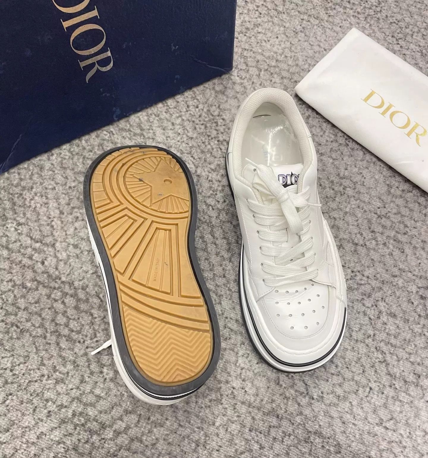 Dior DIOR white calfskin soft cute versatile sneakers Size US 8.5 / IT 38.5 - 5 Thumbnail