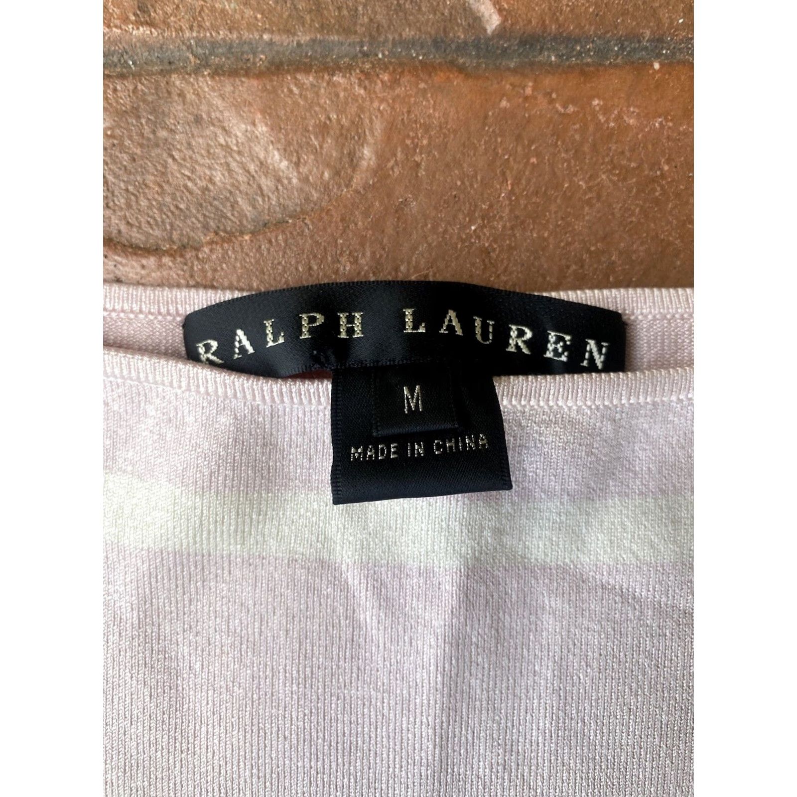 Ralph Lauren VINTAGE Ralph Lauren Black Label Striped Wide Neck Long Sleeve Shirt Women’s Medium Pink Size M / US 6-8 / IT 42-44 - 2 Thumbnail