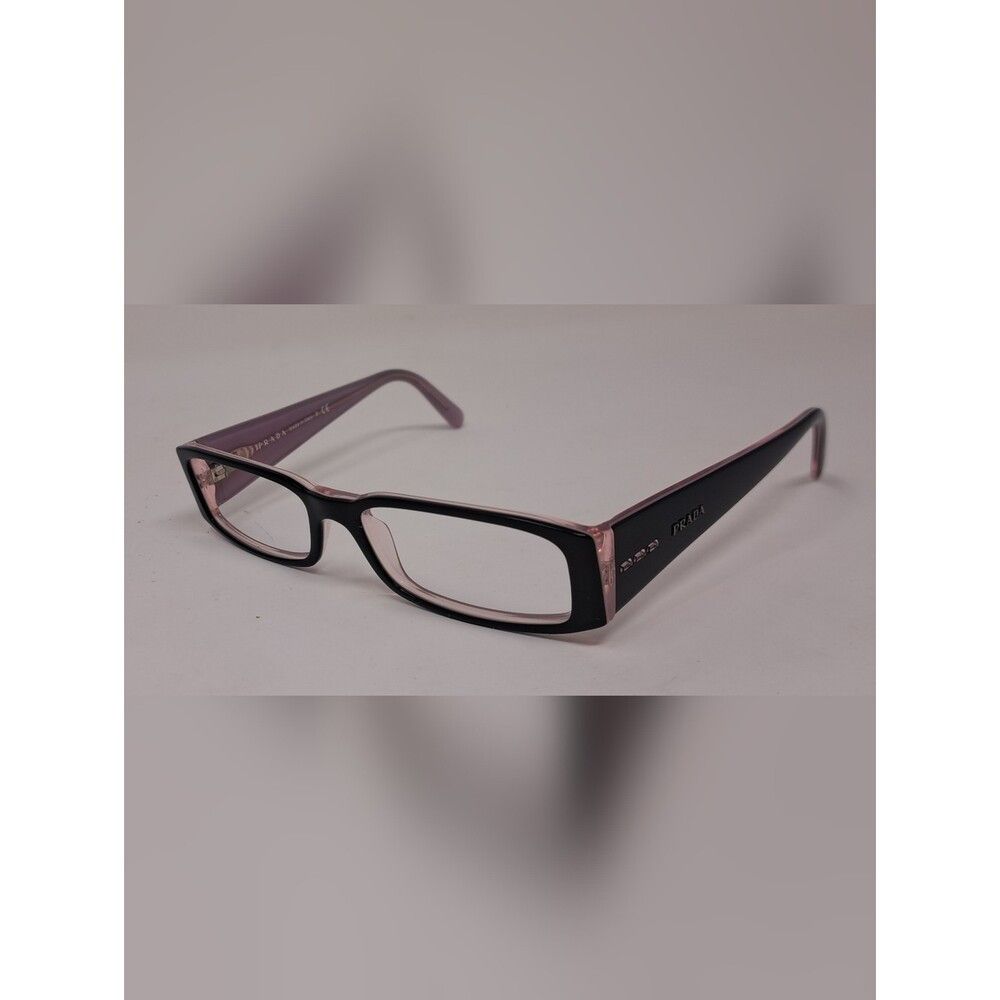 Prada NEW Prada Women's Eye Glasses Frames Rectangle Black Purple Size ONE SIZE - 7 Thumbnail