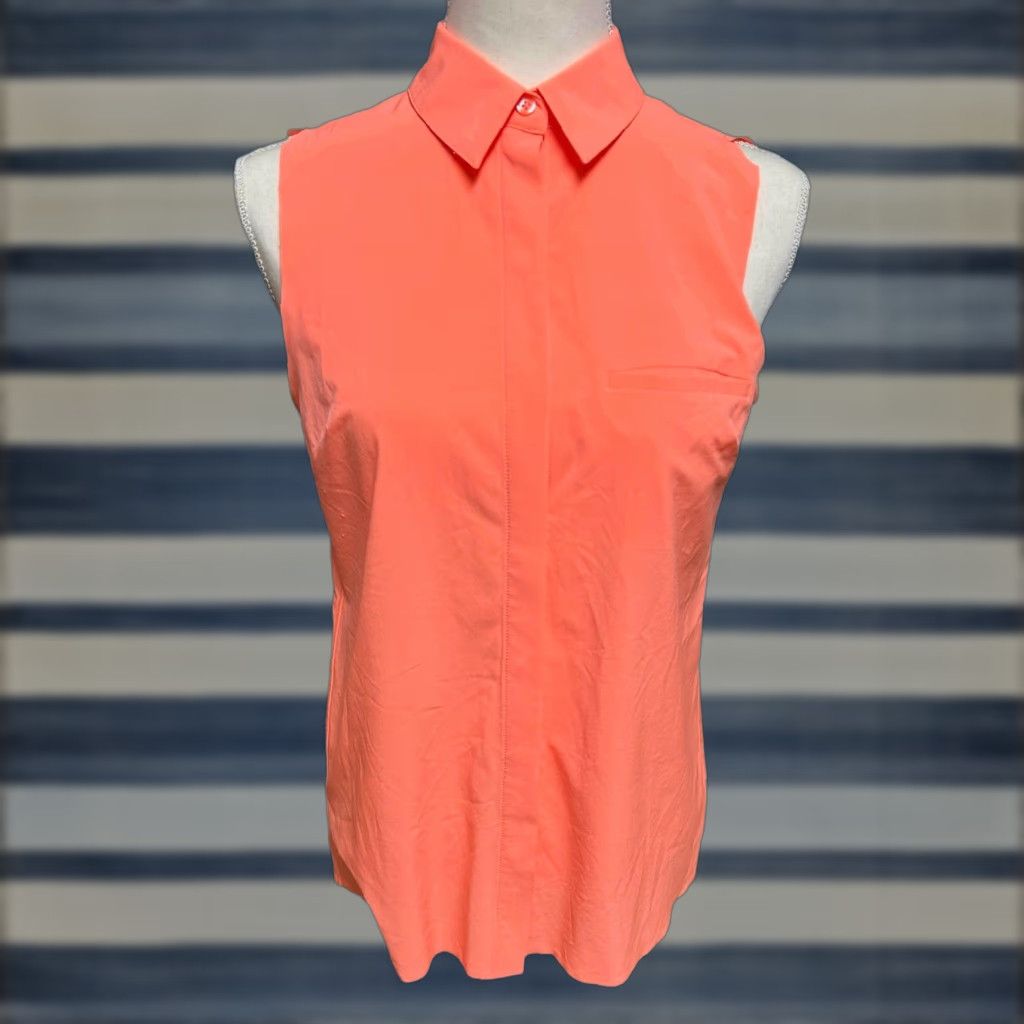 Athleta Athleta Everlasting Tank Womens XS Orange Sleeveless Button-Up Relaxed Stretch Casual Athleisure Shirt Boys? No Size XS / US 0-2 / IT 36-38 - 1 Thumbnail