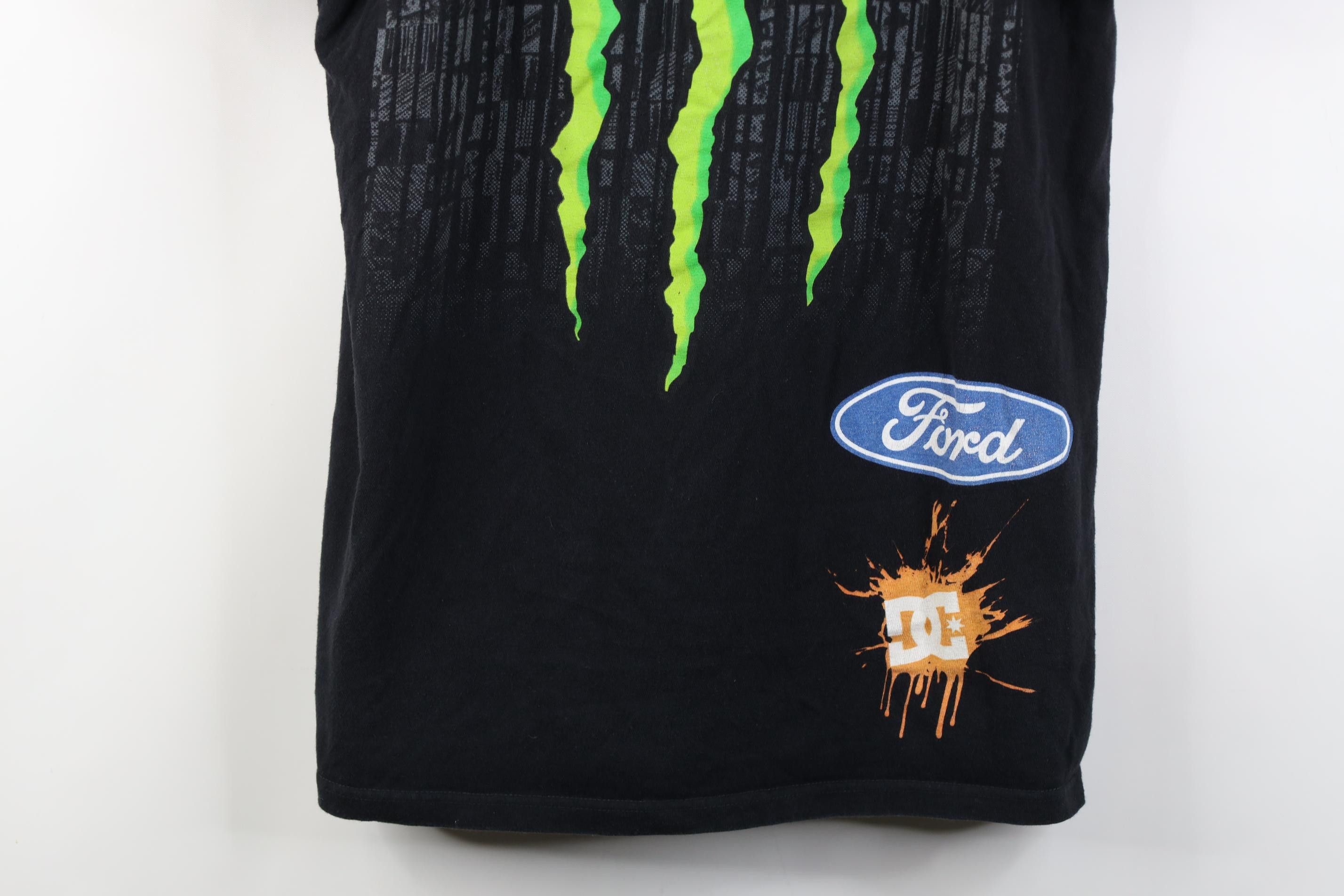 Vintage DC Shoes Monster Energy Drink Ken Block Car Racing T-Shirt Size US L / EU 52-54 / 3 - 3 Thumbnail