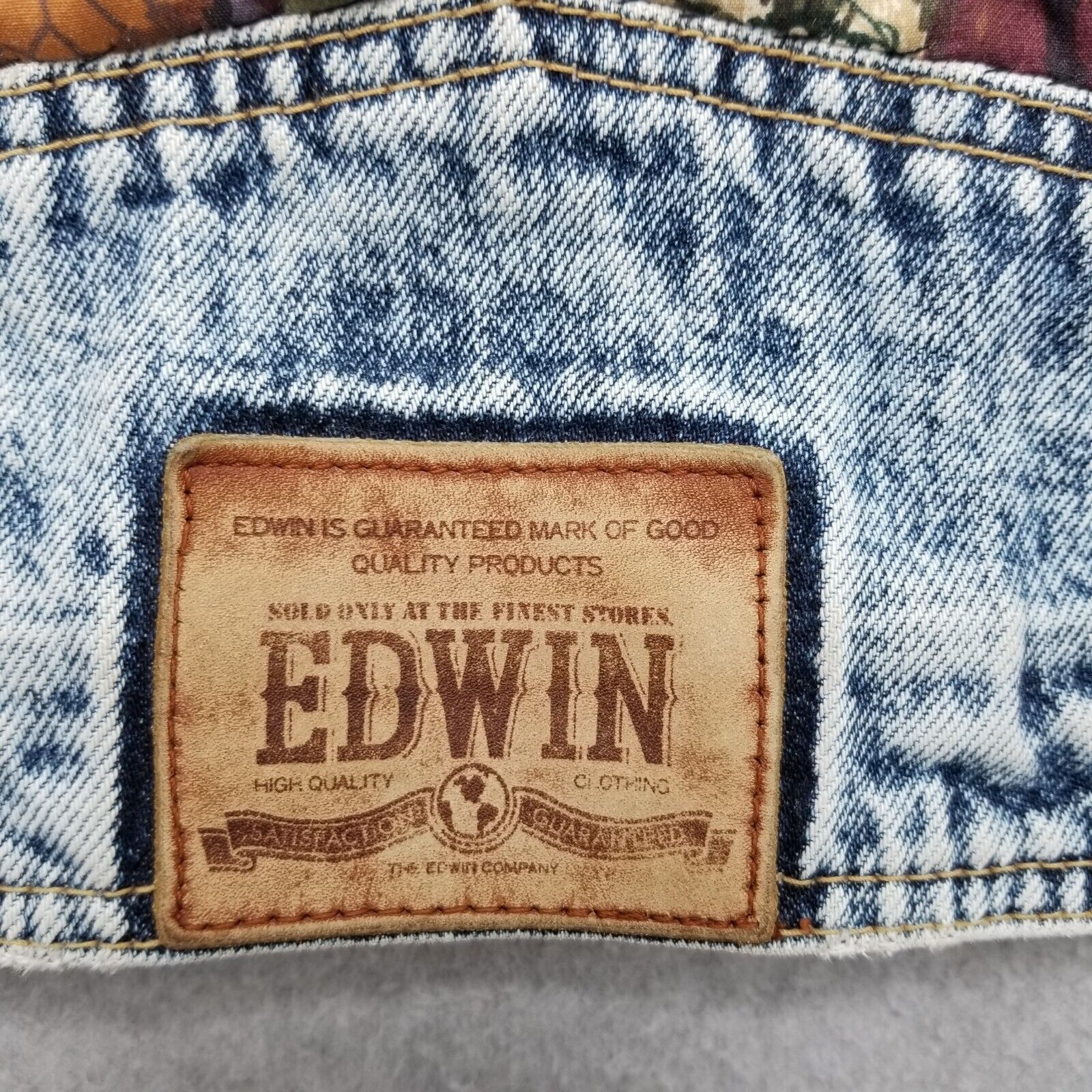 Other Edwin Jean Jacket Womens Large Blue Denim Pockets Stones Size L / US 10 / IT 46 - 20 Thumbnail