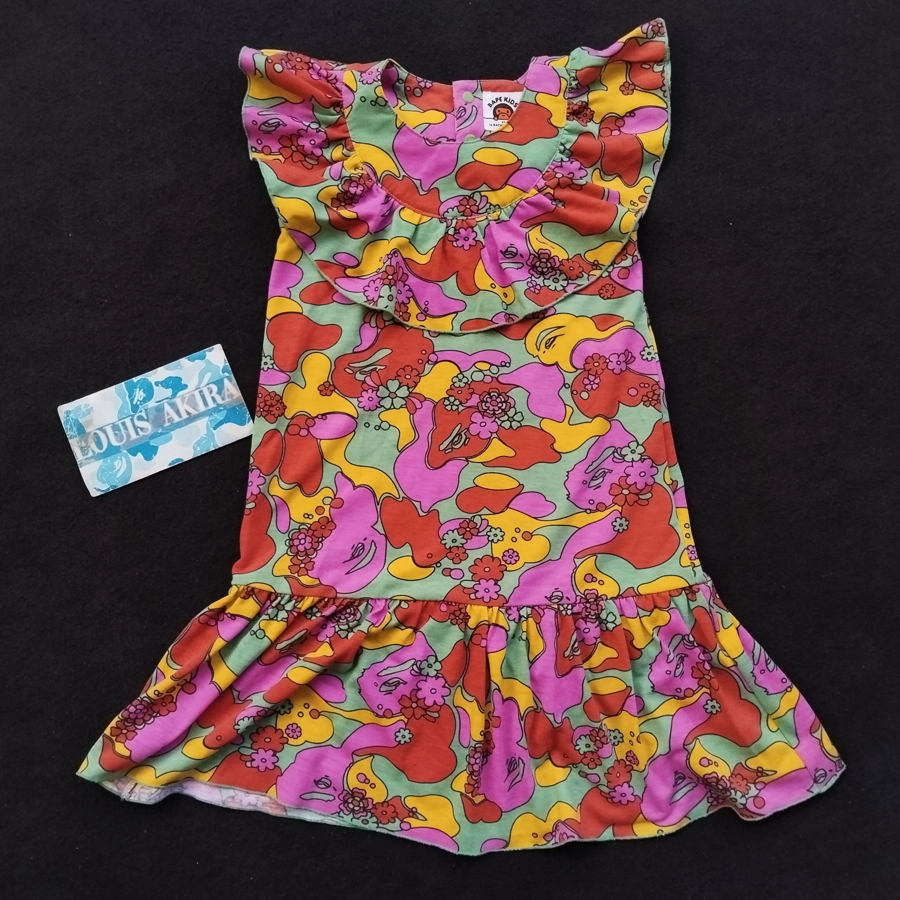 image of Bape Kids Flowers Camo Dress (2020) in Pink (Size 22)