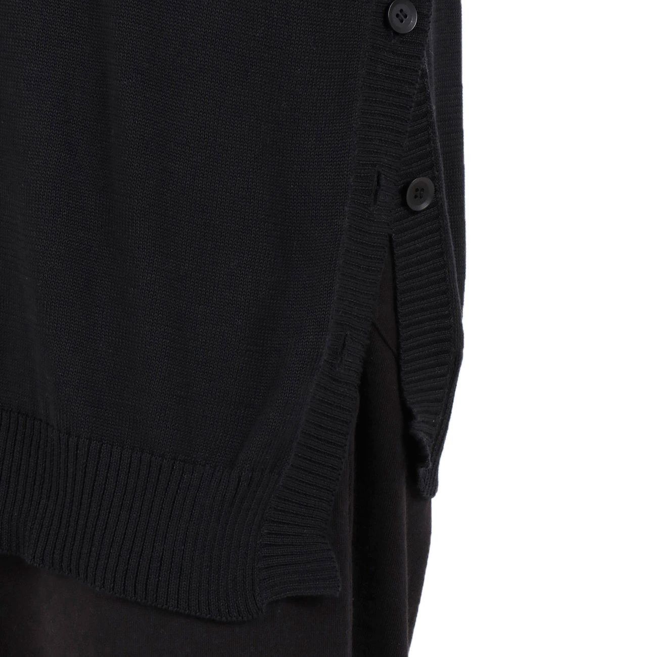 Yohji Yamamoto Yohji Yamamoto Pour Homme - 12G PLAIN STITCH V NECK VEST Size US L / EU 52-54 / 3 - 3 Thumbnail