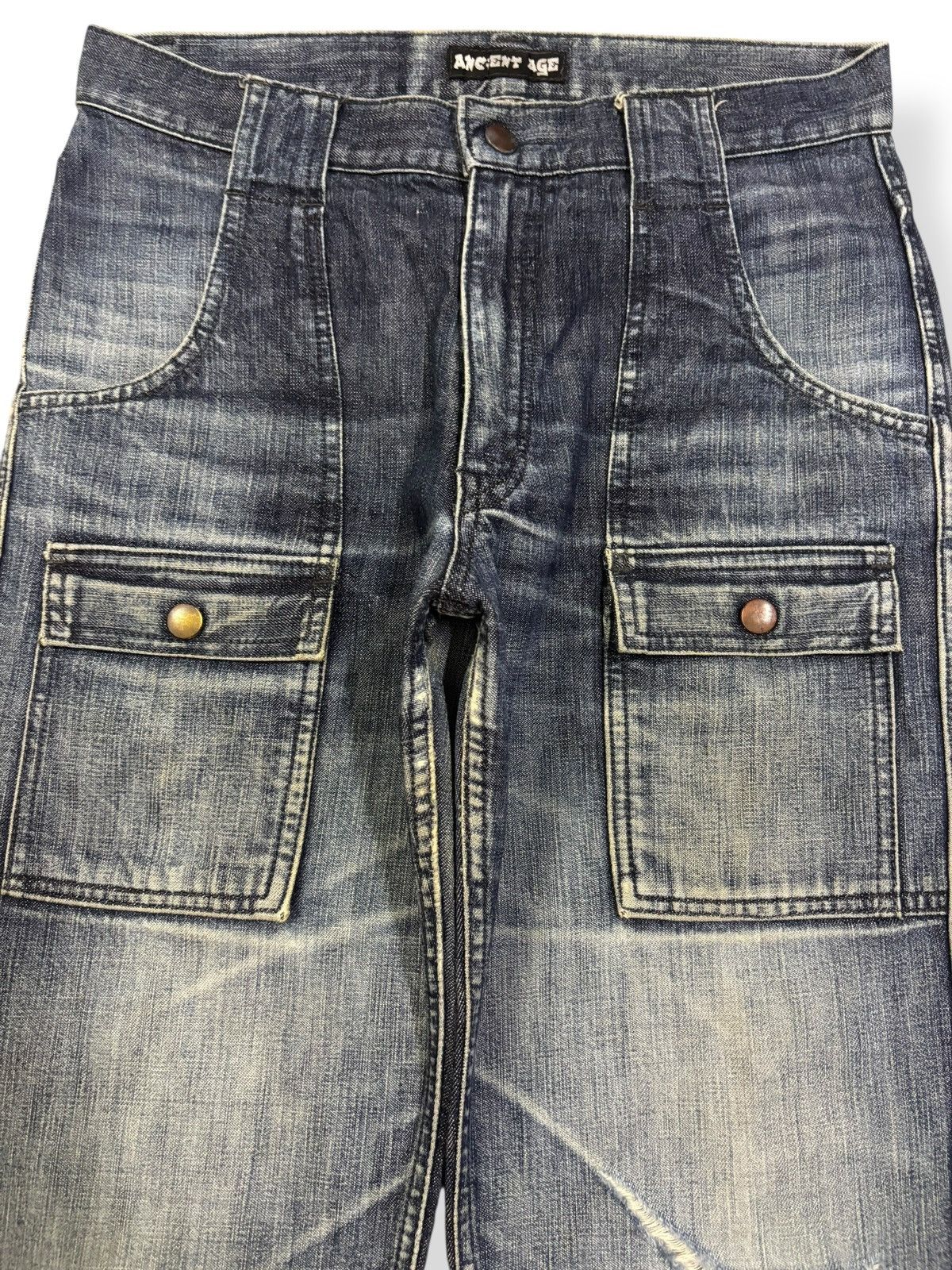 1017 ALYX 9SM Vintage Japanese Brand Faded Whiskers Bush Pants Denim Size US 29 - 3 Thumbnail