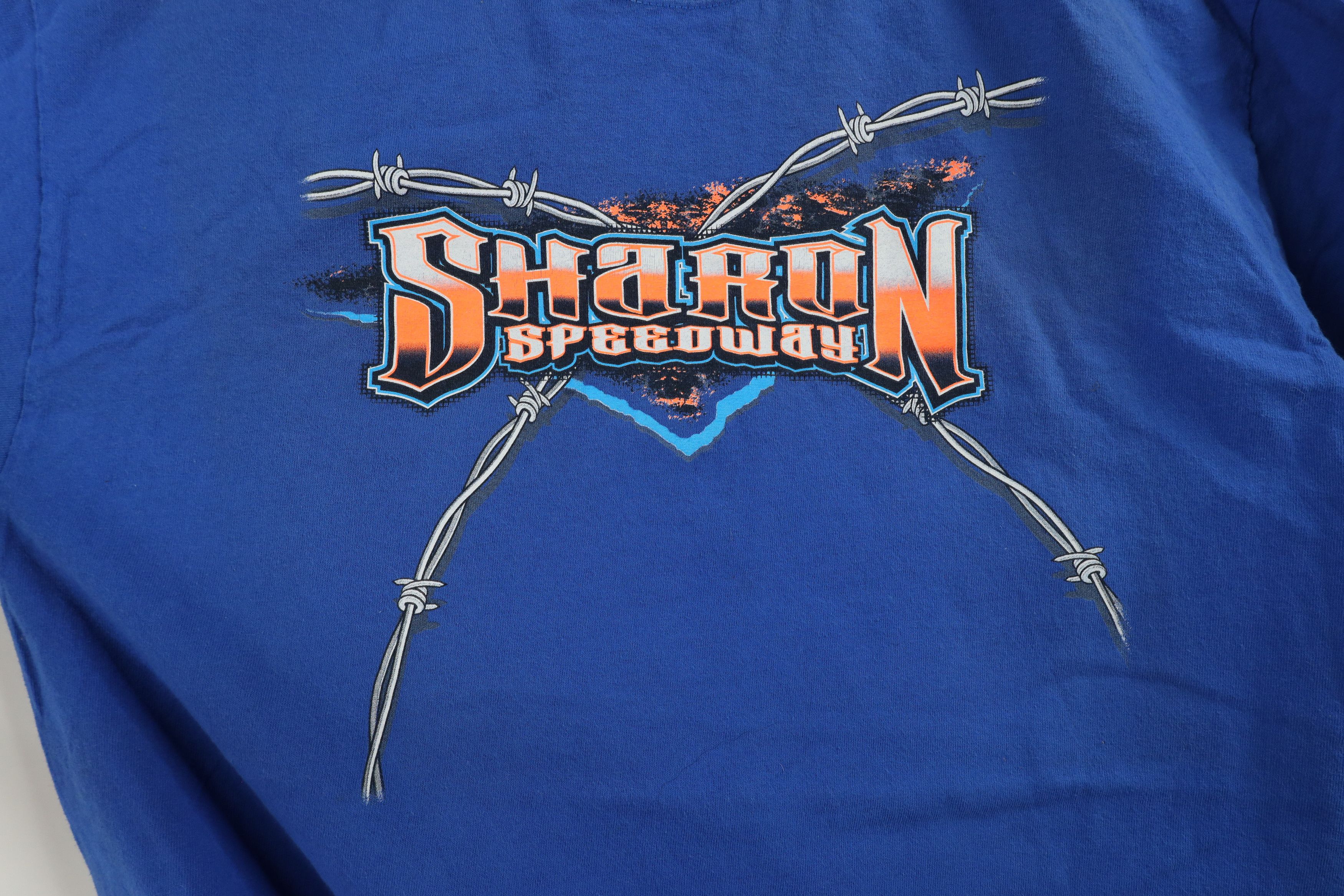 Vintage Vintage Y2K Streetwear Wire Sharon Speedway Racing T-Shirt Size US L / EU 52-54 / 3 - 4 Thumbnail