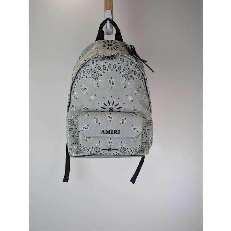 Amiri o1rshd1 Size: OS / Bandana Denim Backpack in Clay Indigo Size ONE SIZE - 1 Thumbnail