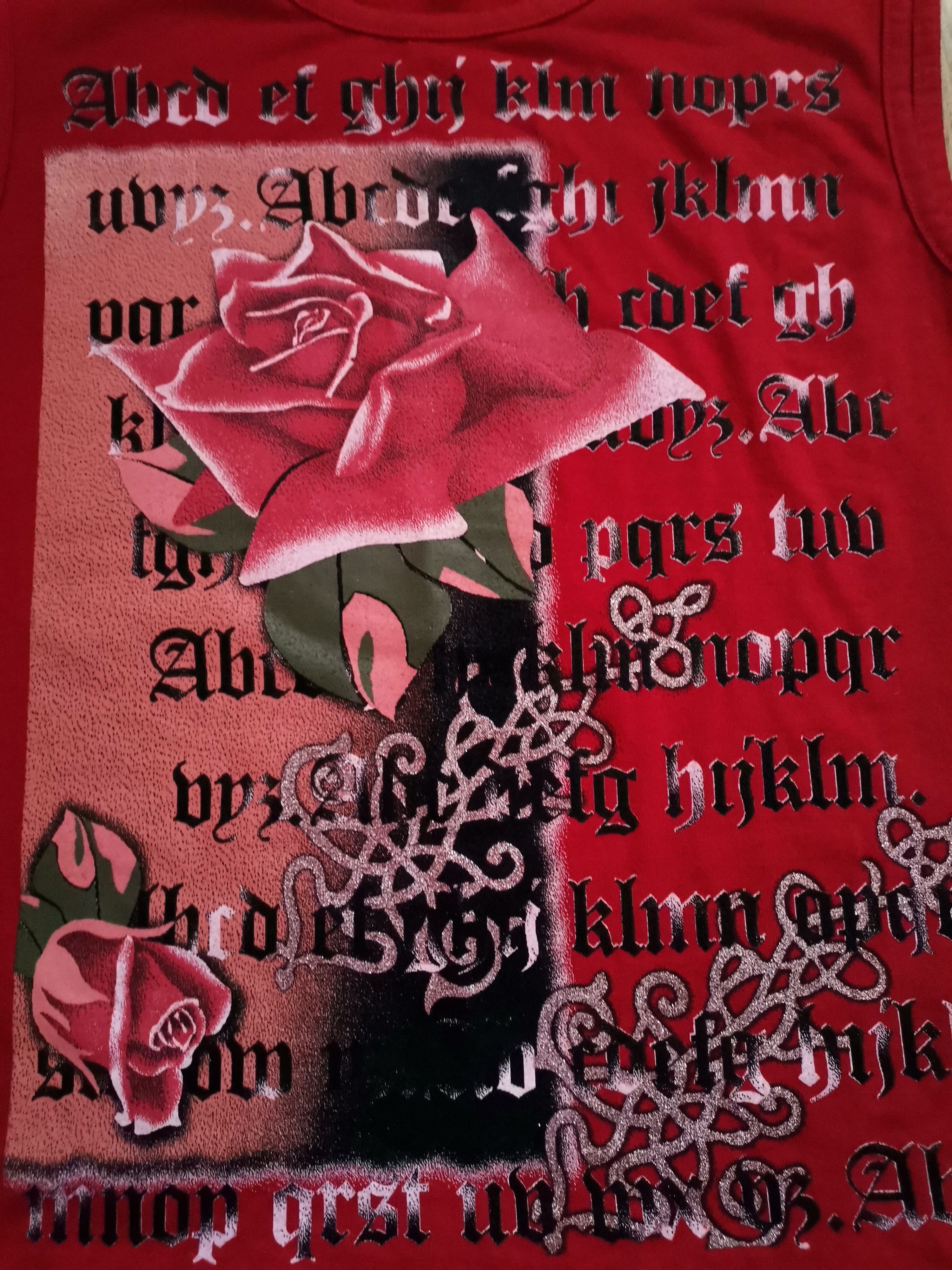Vintage Vintage Foreigner Women's Floral Poem Tank Top Size M / US 6-8 / IT 42-44 - 2 Thumbnail
