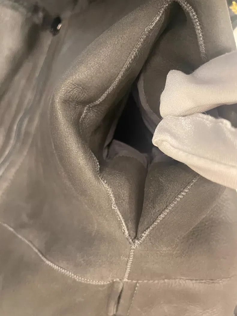 Brunello Cucinelli Brunello Cucinelli Grey-Green Sheepskin Cloak-Style Coat Size XS / US 0-2 / IT 36-38 - 8 Thumbnail