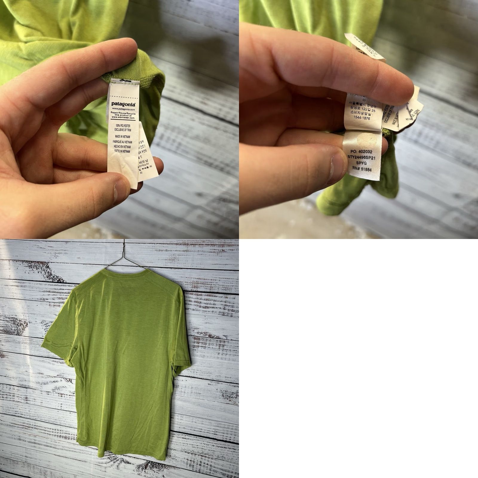 Patagonia Patagonia Capilene Cool Trail T-Shirt Mens Medium Green Polyester Logo Short Sleeve Crew N/A Vintage: No Size US M / EU 48-50 / 2 - 8 Thumbnail