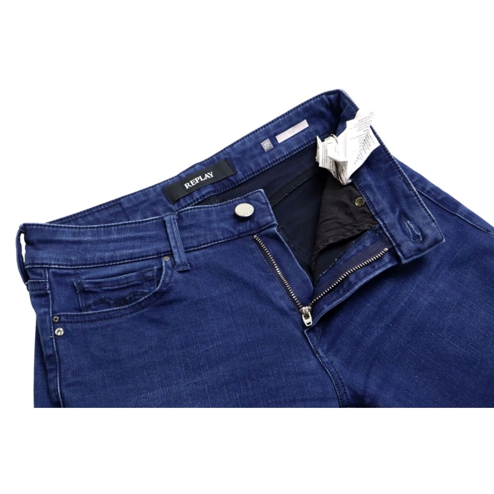 Replay REPLAY Luz Jeans Women's W27/L32 Skinny Fit Whiskers Dark Zip Fly Faded Casual Size 27" / US 4 / IT 40 - 4 Thumbnail