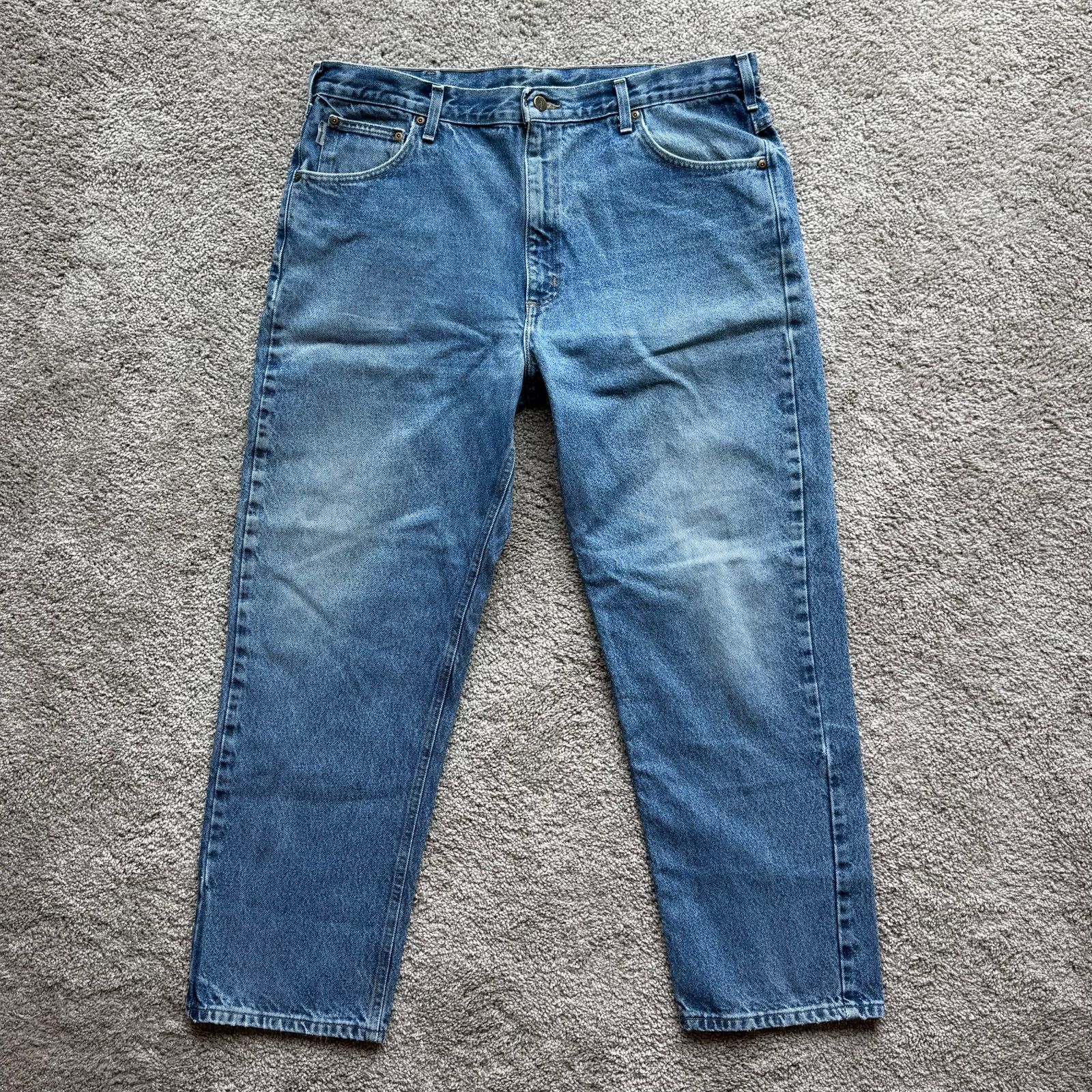 Carhartt Y2K Carhartt B160 DST Blue Jeans Mens 40x32 Relaxed Fit Size US 40 / EU 56 - 1 Thumbnail