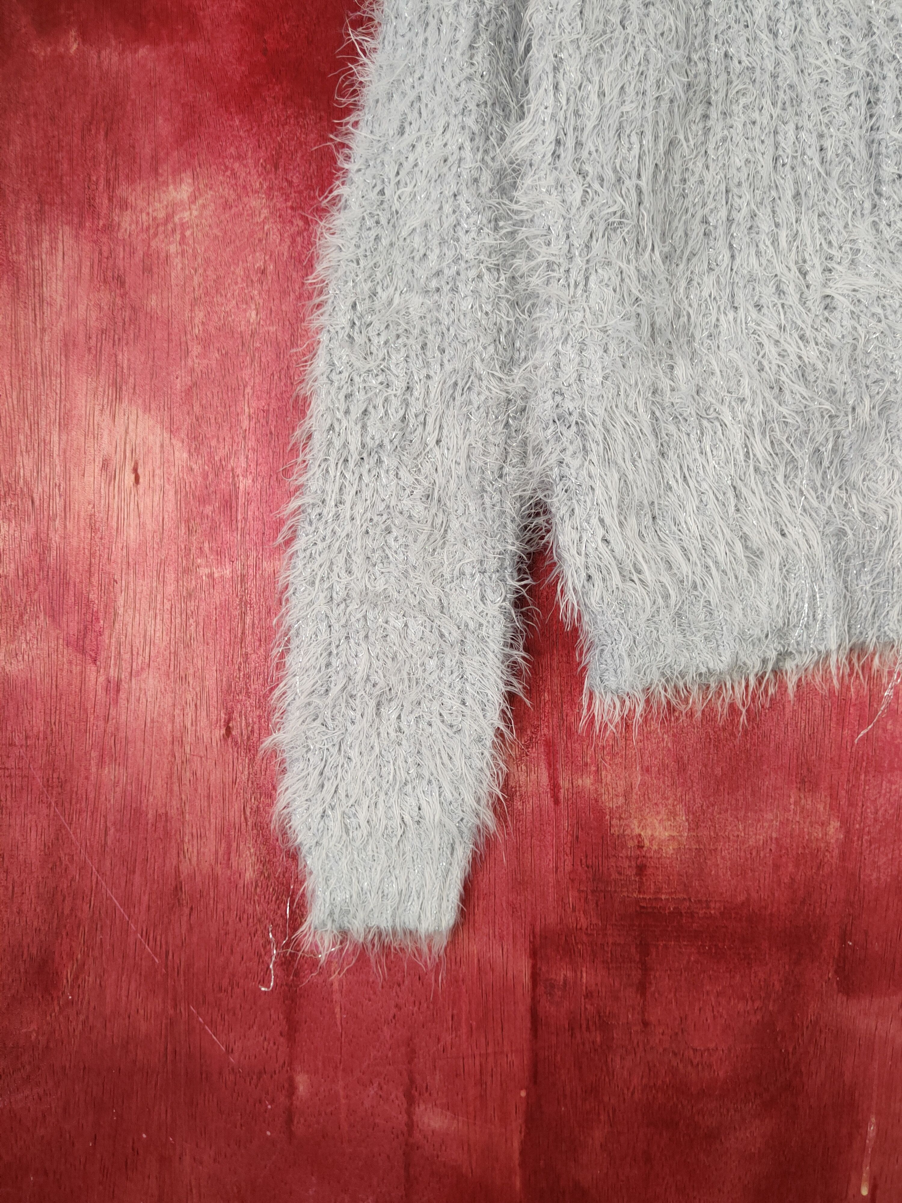 Homespun Knitwear × Japanese Brand × Vintage Earth Music & Ecology Light Gray Fur Mohair Knitwear #S1908 Size XS / US 0-2 / IT 36-38 - 4 Thumbnail