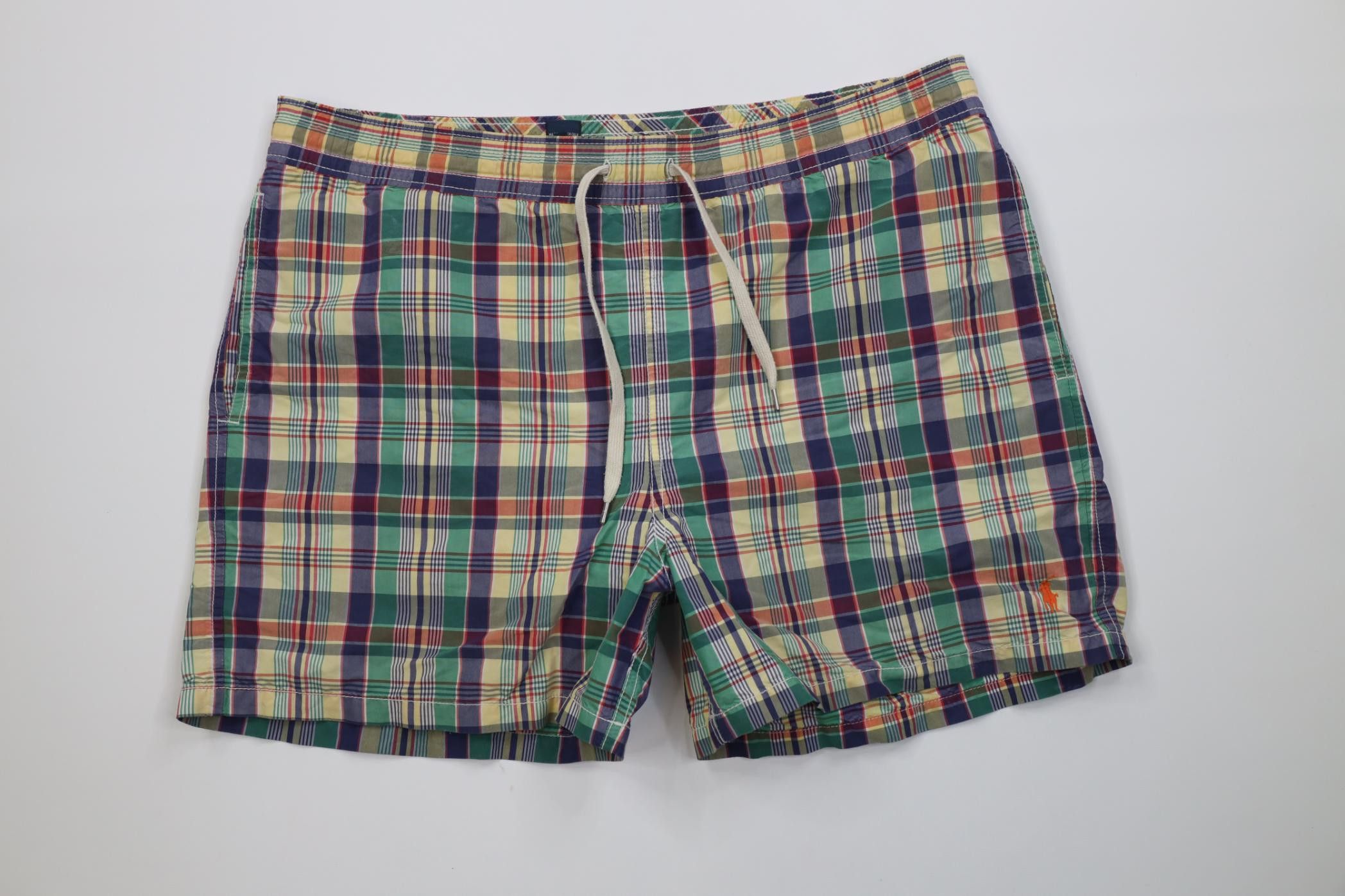 Polo Ralph Lauren Vintage 90s Y2K Ralph Lauren Madras Lined Shorts Swim Trunk Size US 34 / EU 50 - 1 Thumbnail