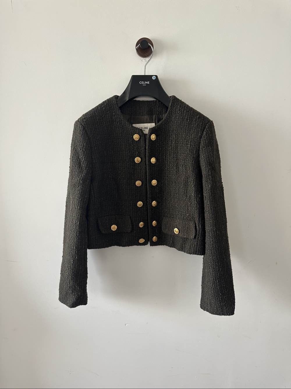 Celine CELINE Wool Blend Tweed Jacket Size 38 Size S / US 4 / IT 40 - 1 Thumbnail