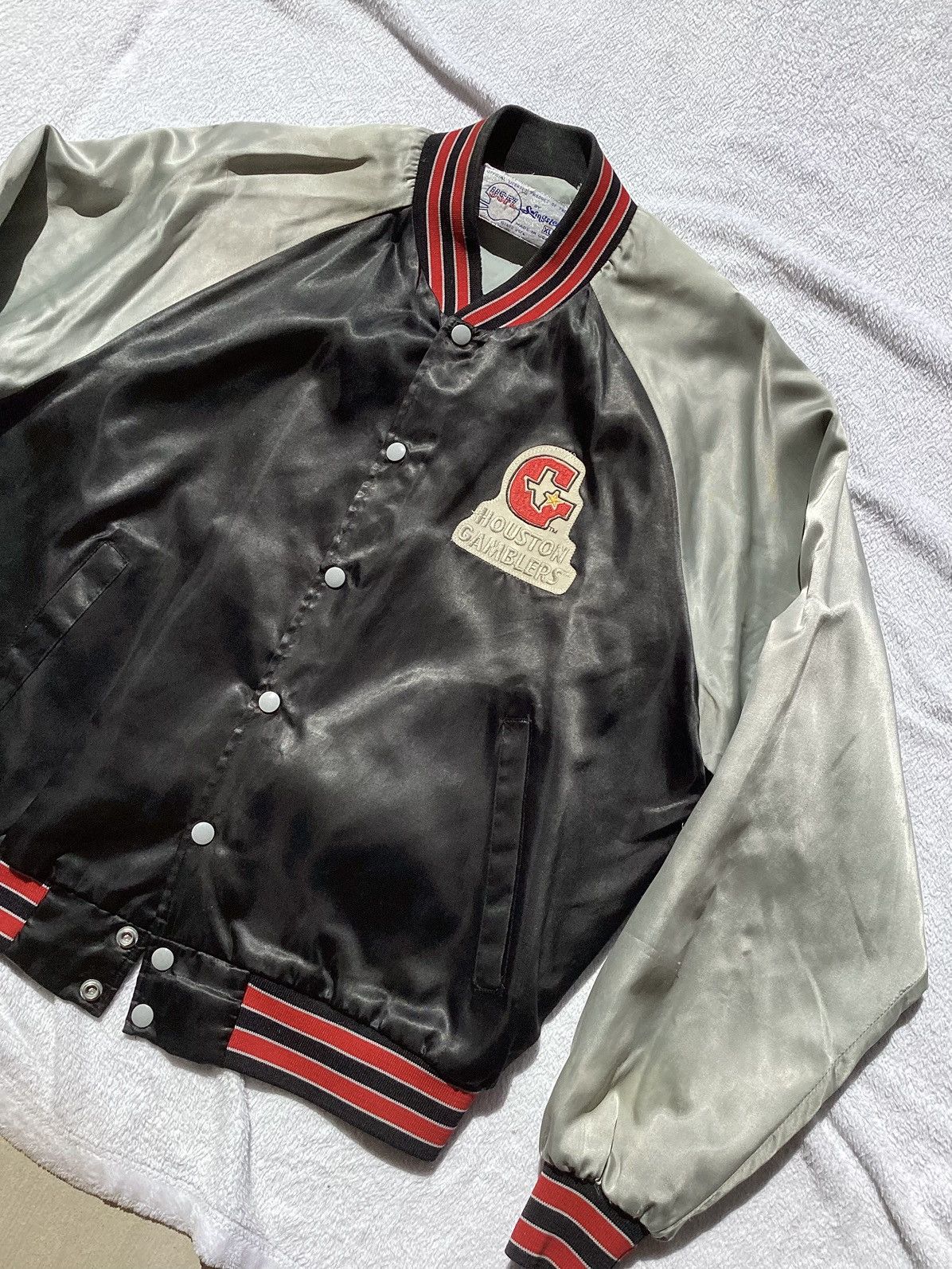 NFL Vtg 1980s Houston gamblers swingster USA made button jacket Size US XL / EU 56 / 4 - 2 Thumbnail