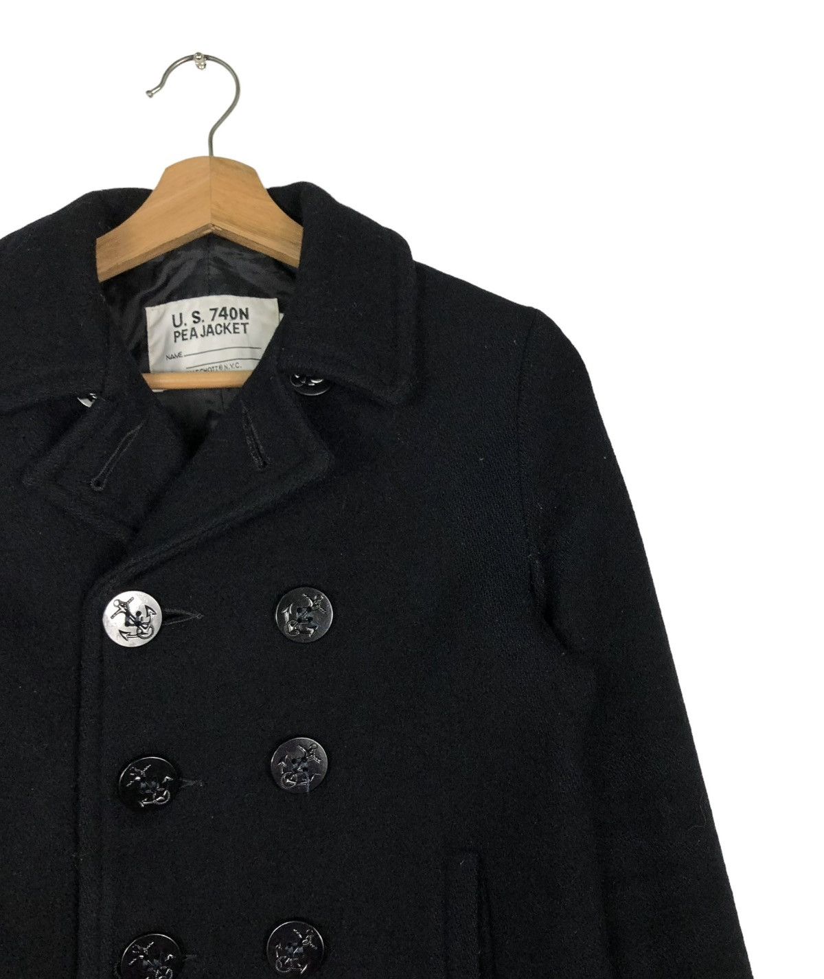 Schott 🔥DOUBLE BREAST WOOL PEA JACKET US 740N SCHOTT USA Size US S / EU 44-46 / 1 - 6 Thumbnail
